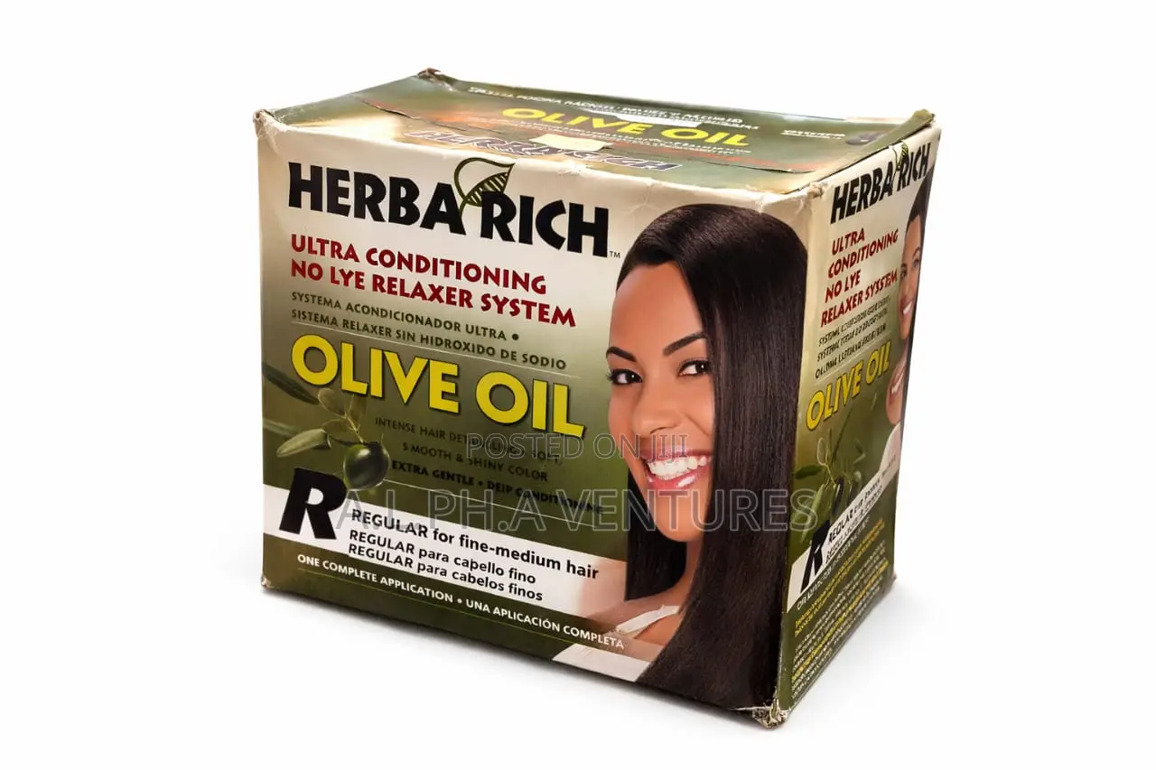 Herbarich Olive Oil Ultra Conditioning No-Lye Hair Relaxer Kit