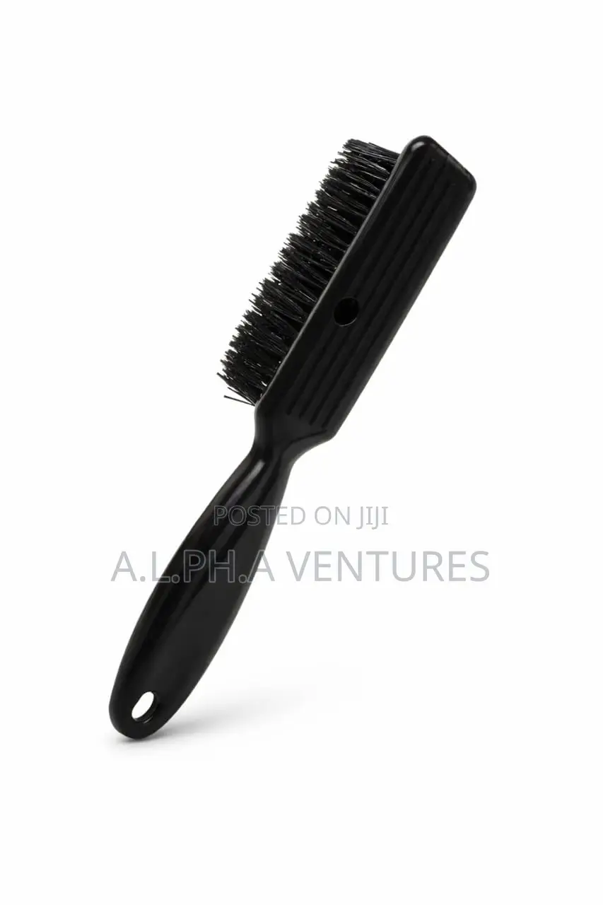 Professional Black Barber Fade Brush – Soft Bristle Hair