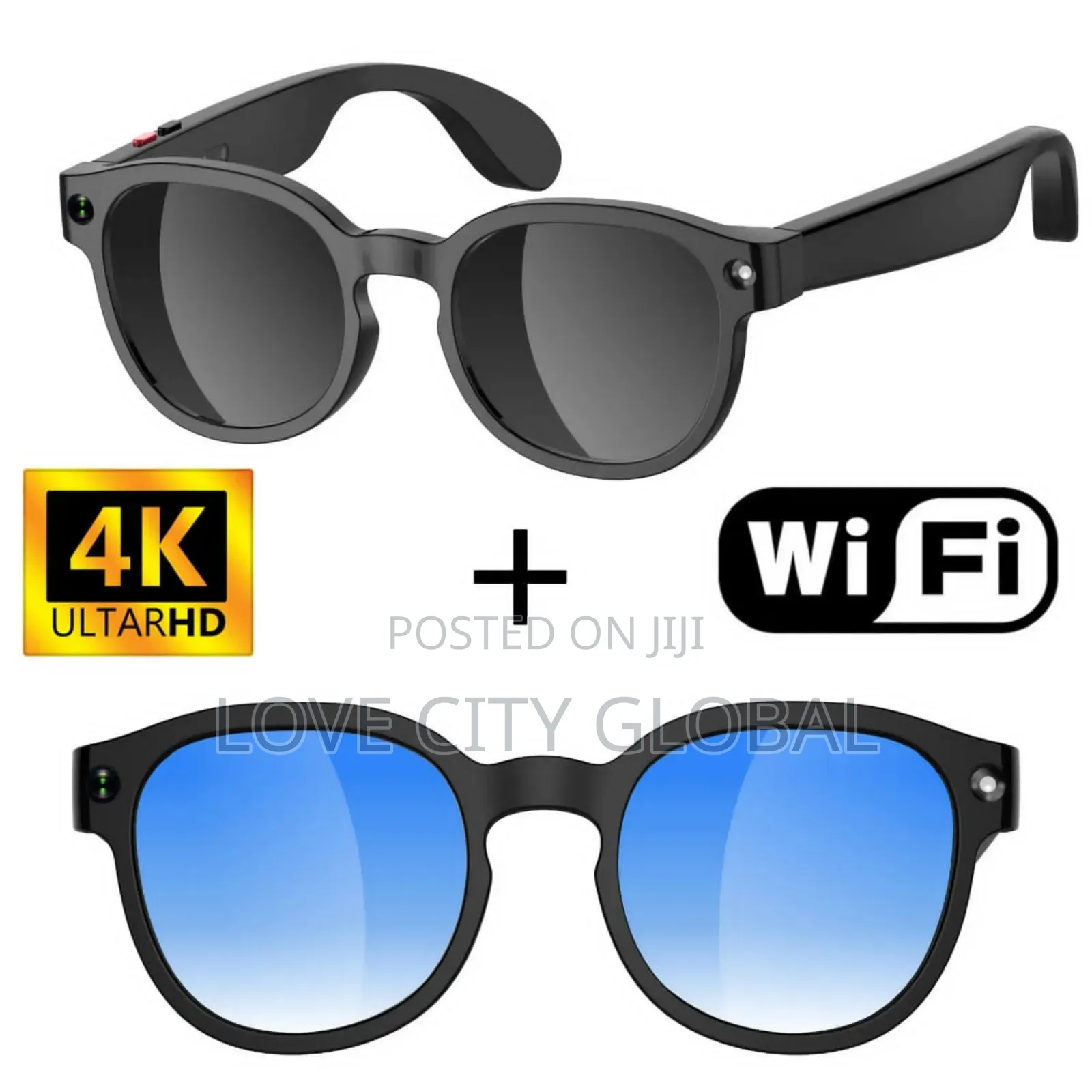Aimb-S1 Smart Glass 8mp Hd Camera Video Ai Chatgpt Enc Bt Call, 3 Lens