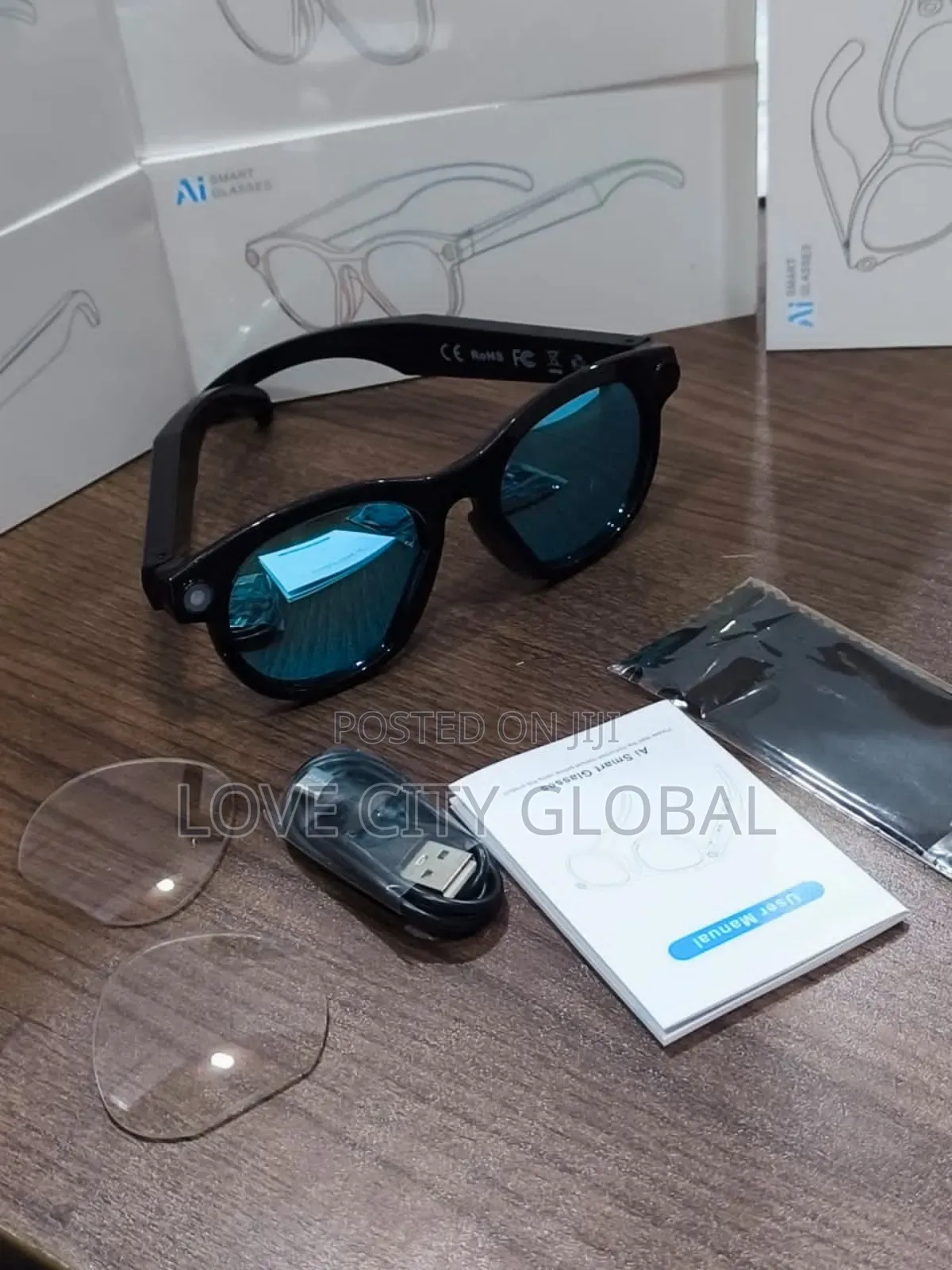 900w Pixel M89 Ai Smart Glass Camera for Anc Bt Call Music M88, 2 Lens