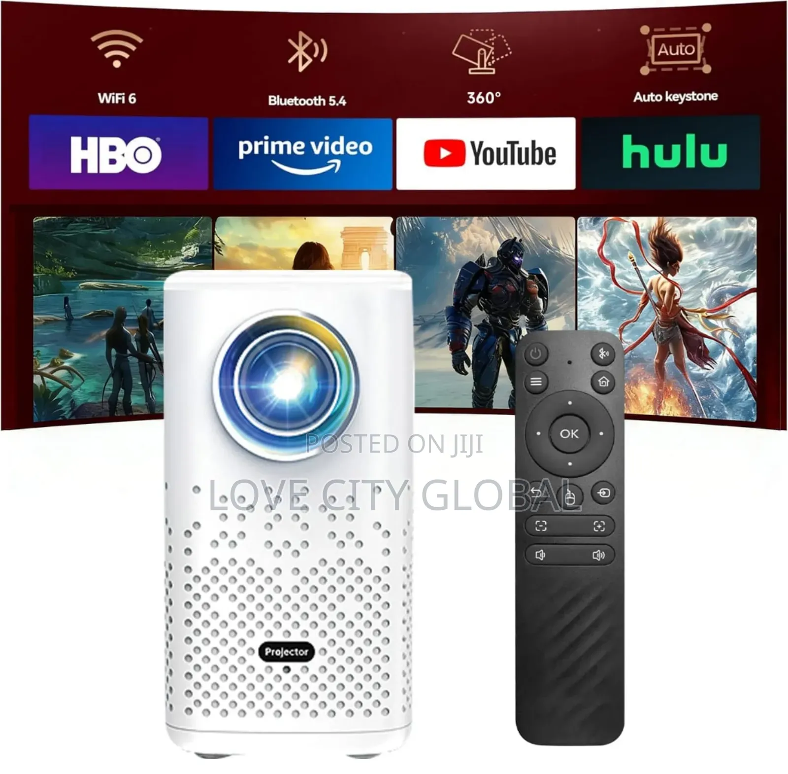 Outdoor H1p B7 Smart Android Wifi Full Hd Mini Battery Projector