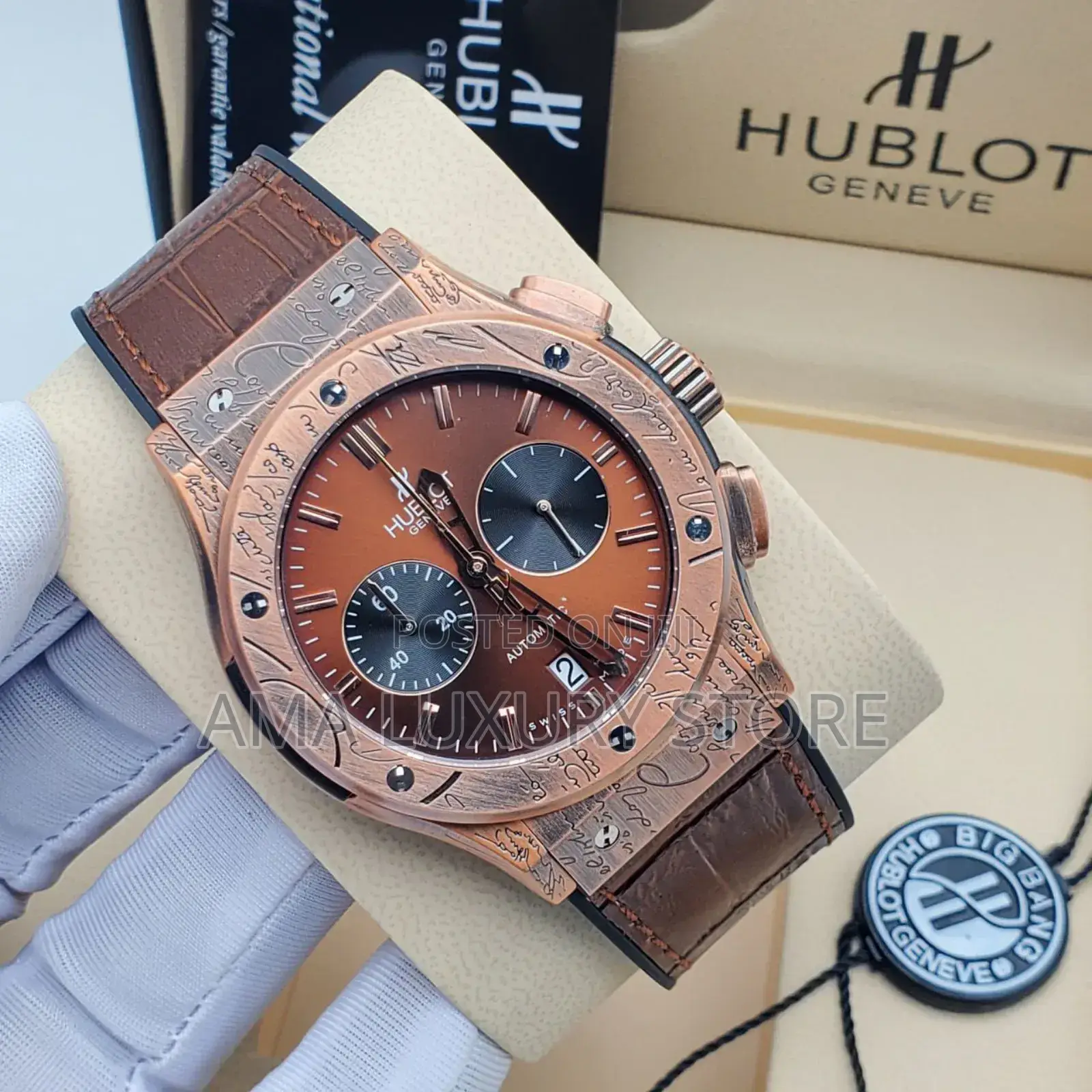 Hublot Men's Luxury Leather Designer Wristwatches