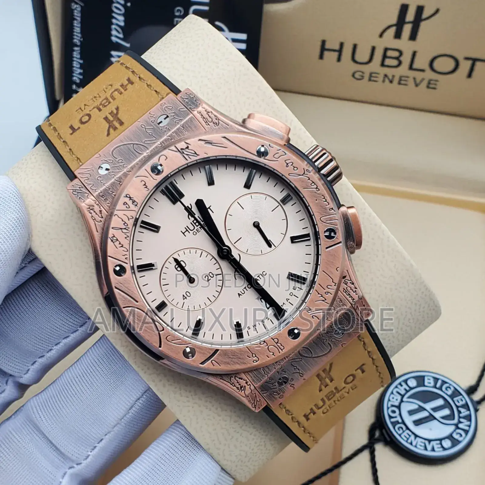 Hublot Men's Luxury Leather Designer Wristwatches