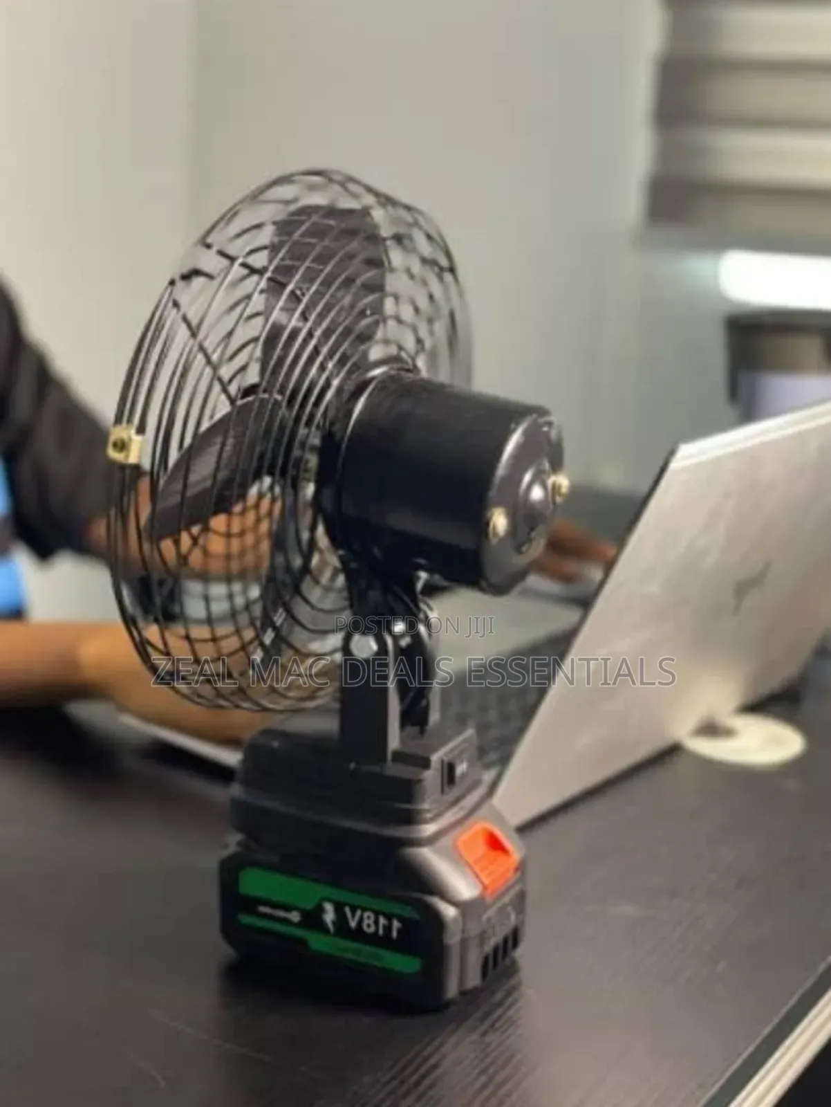 Mini Industrial Rechargeable Table Fan +Ac Adapter
