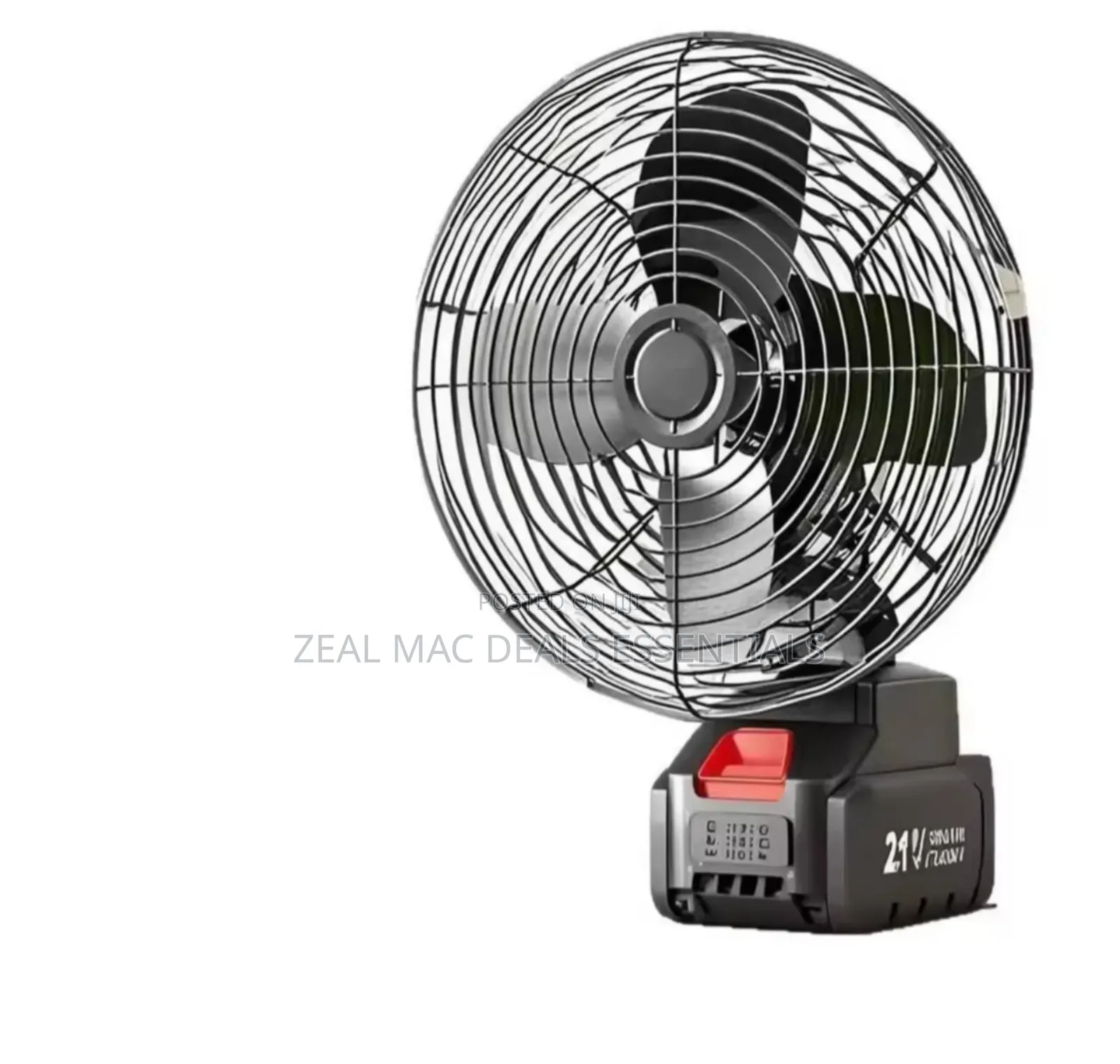 Mini Industrial Rechargeable Table Fan +Ac Adapter