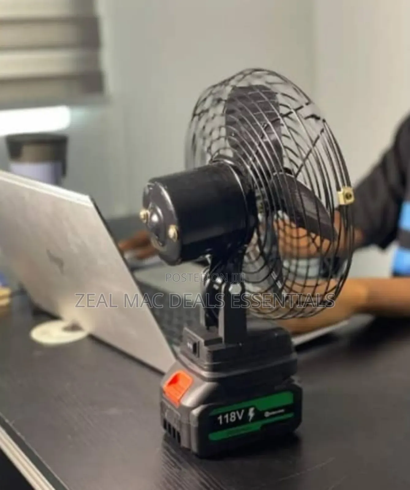 Mini Industrial Rechargeable Table Fan +Ac Adapter