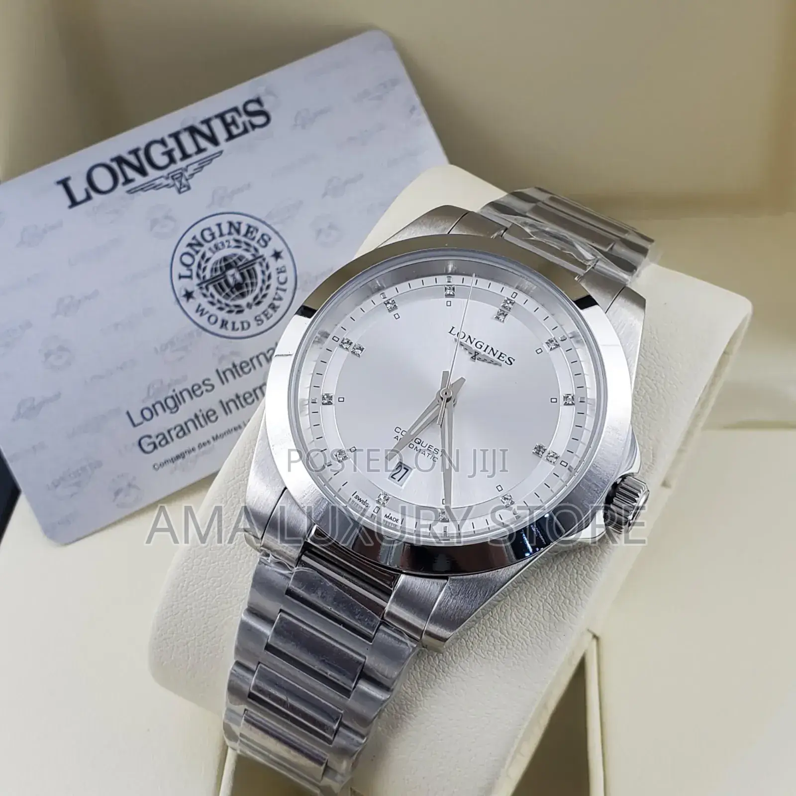 Longines Luxury Men's Stainless Steel Designer Wristwatches