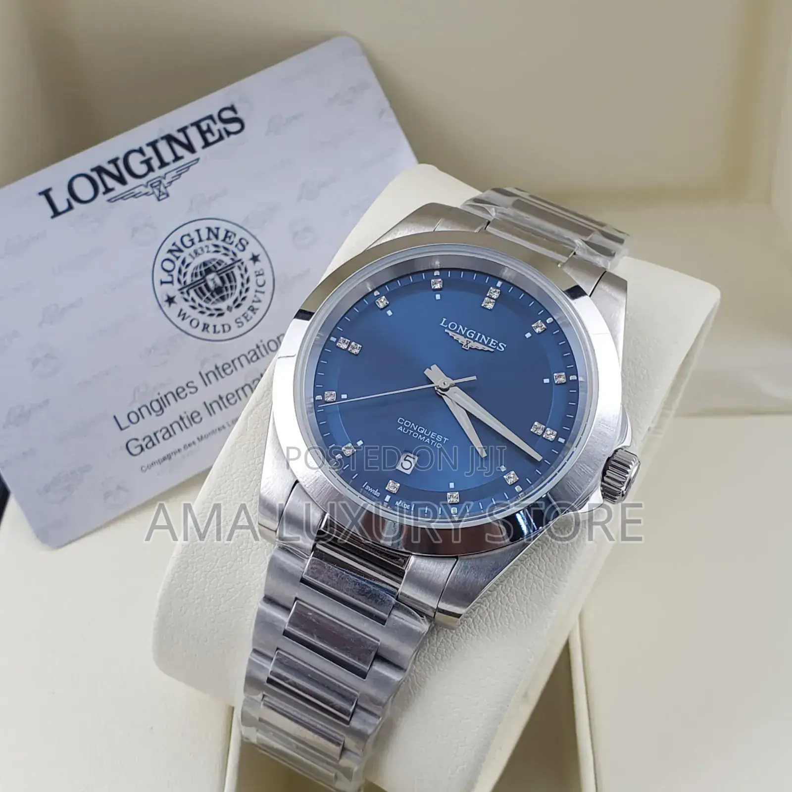 Longines Luxury Men's Stainless Steel Designer Wristwatches