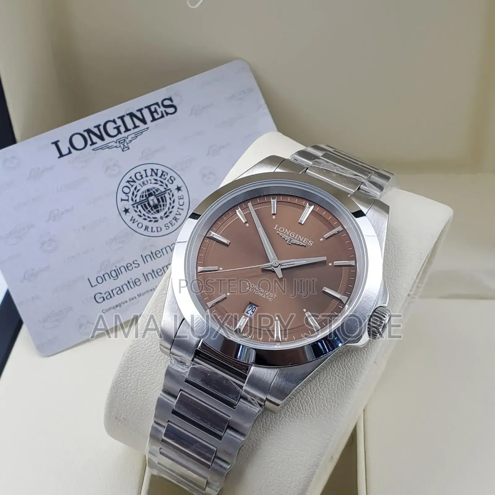 Longines Luxury Men's Stainless Steel Designer Wristwatches