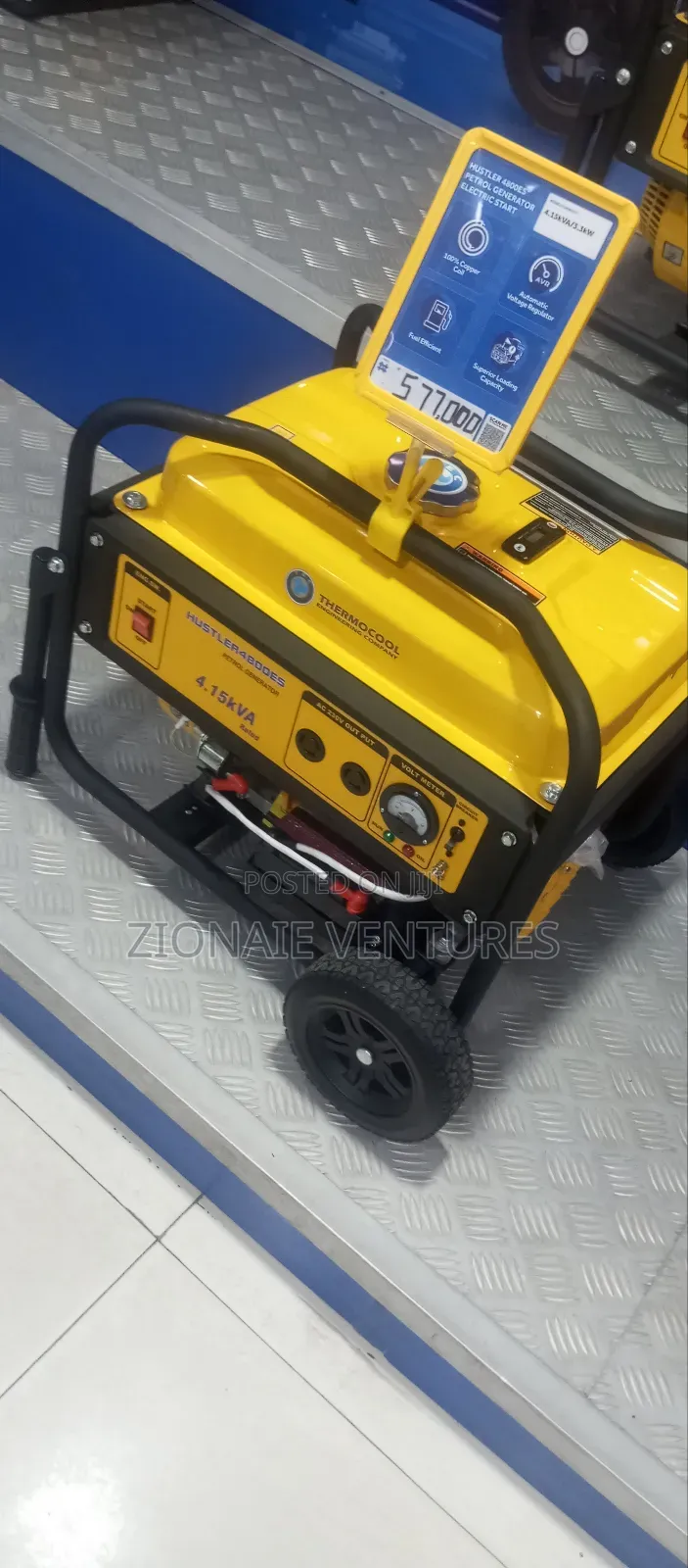 Hustler Generator 4800es/4.15kva