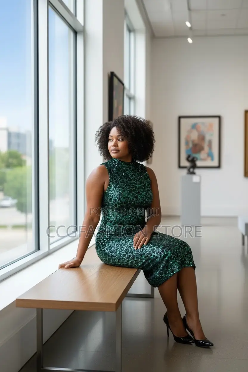 Green Party Dress