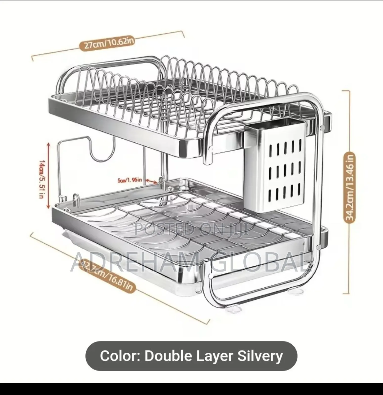 2layer Stainless Steel Plate Rack