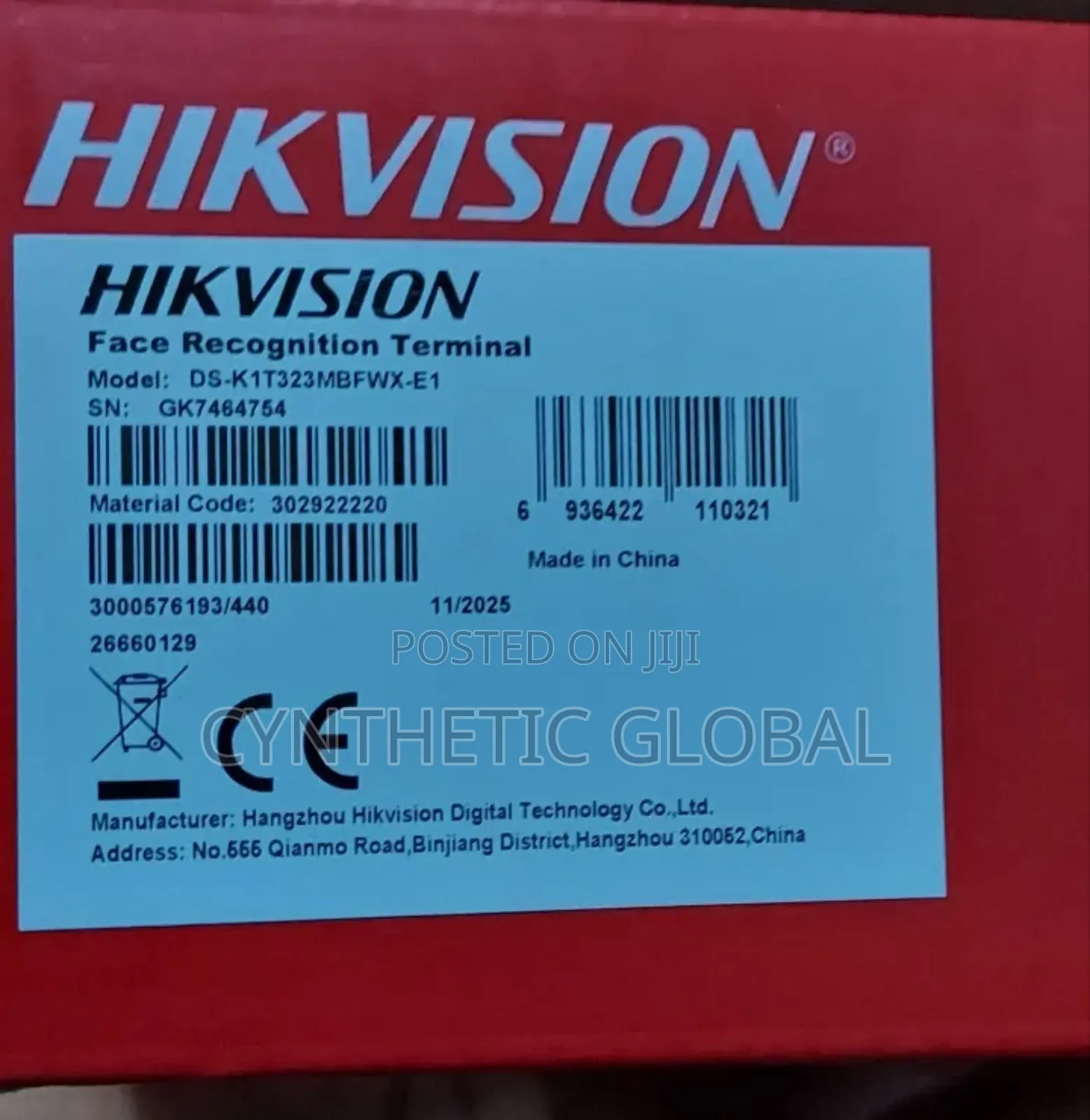 Ds-K1t323mbfwx-E1 Hikvision Facial / Access Control Terminal