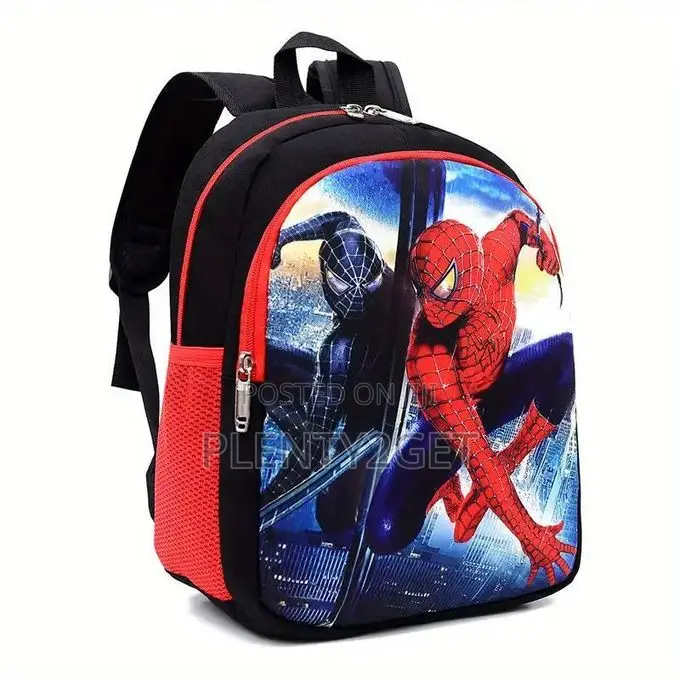 Cartoon Backpack - Durable Nylon School Bag With Vibrant Comic Art, Mu