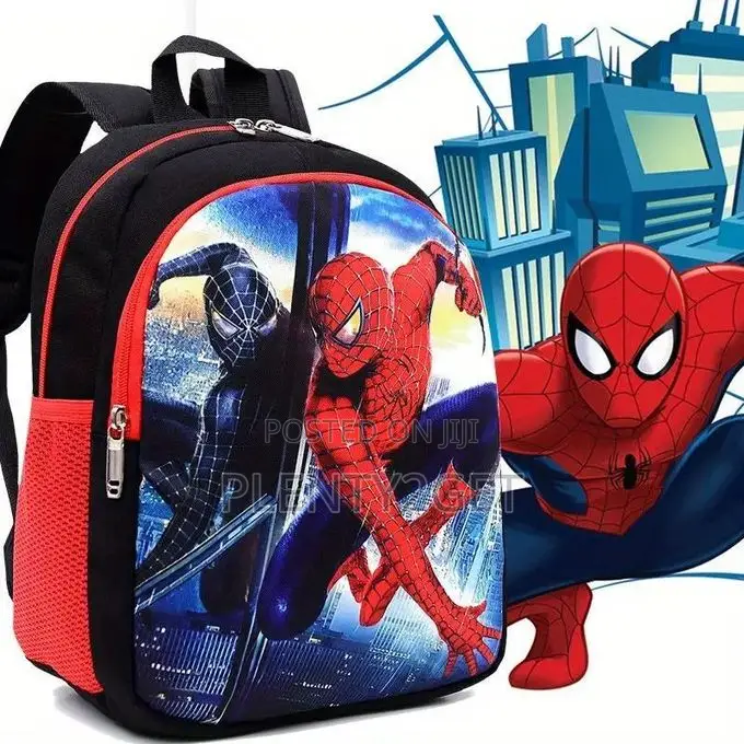Cartoon Backpack - Durable Nylon School Bag With Vibrant Comic Art, Mu