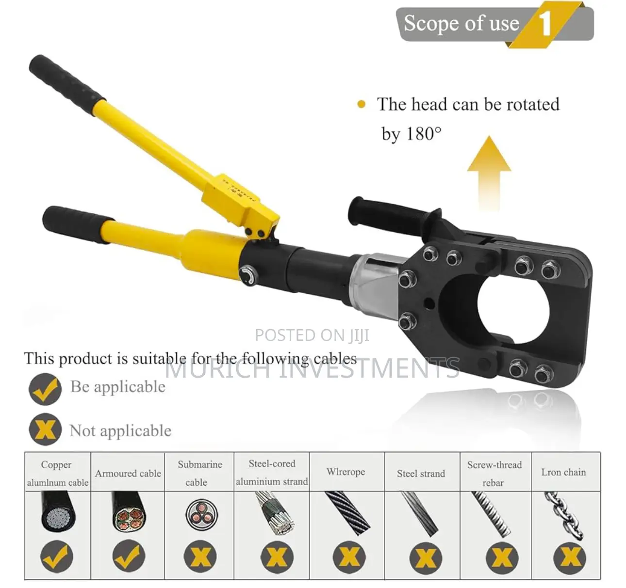 Precision Cutting for Power Cables – 400mm Hydraulic Cable Cutter