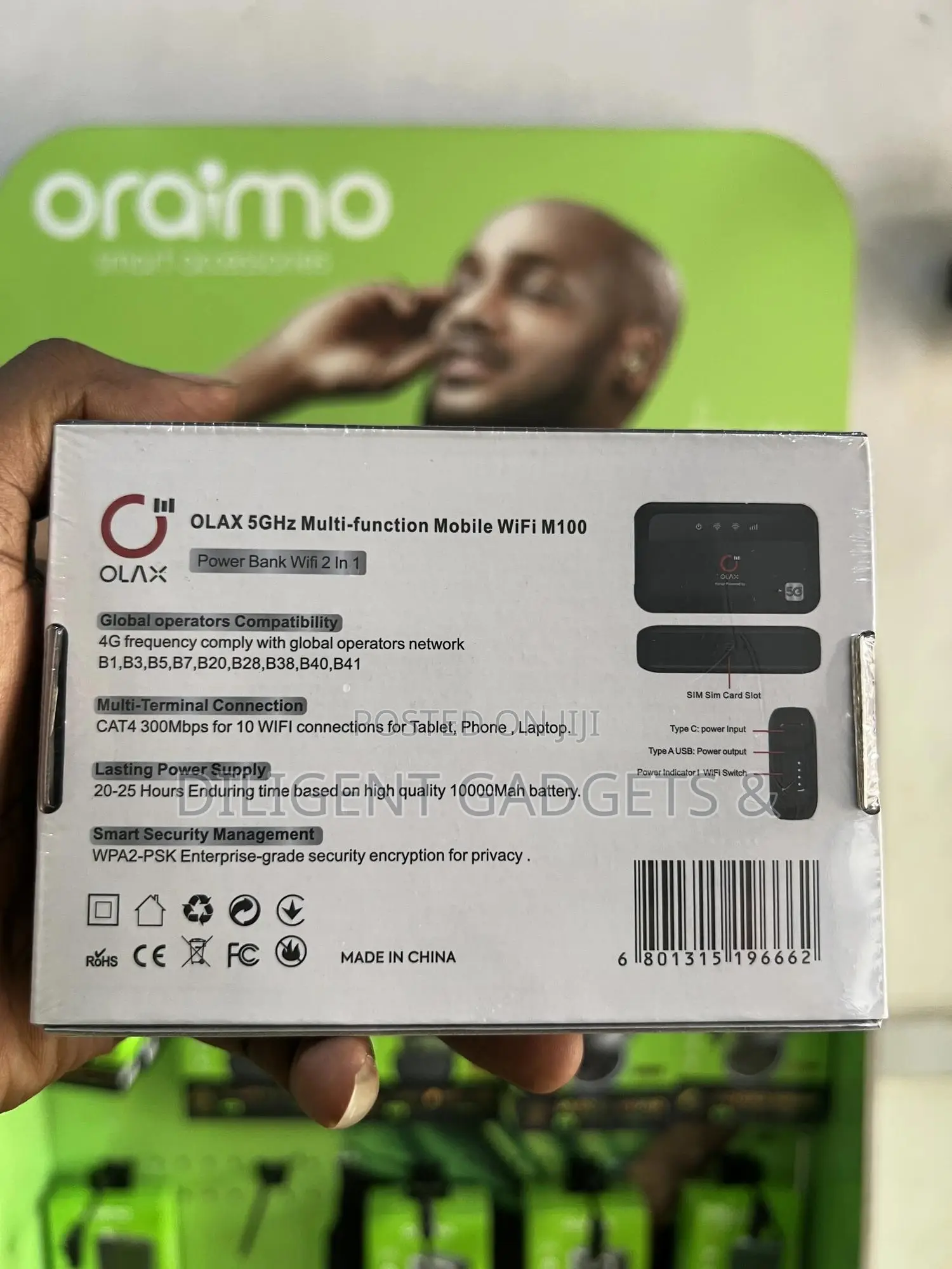Olax 5g Mifi Router - High Speed Portable Wifi Hotspot Fast Internet
