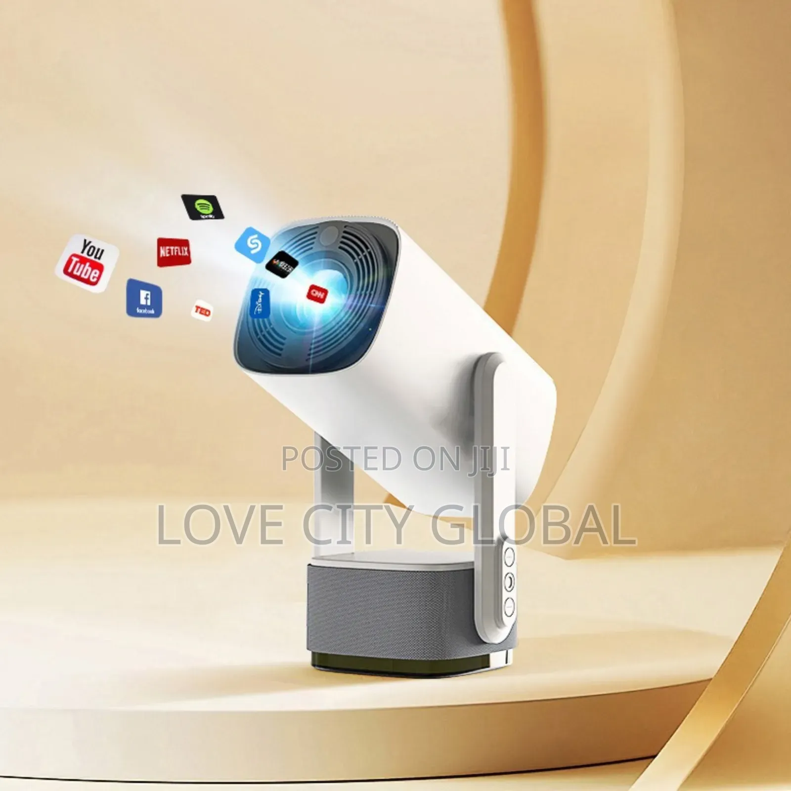  Android 11 Wifi 6 Bt Rechargeable Battery Projector 150" Display