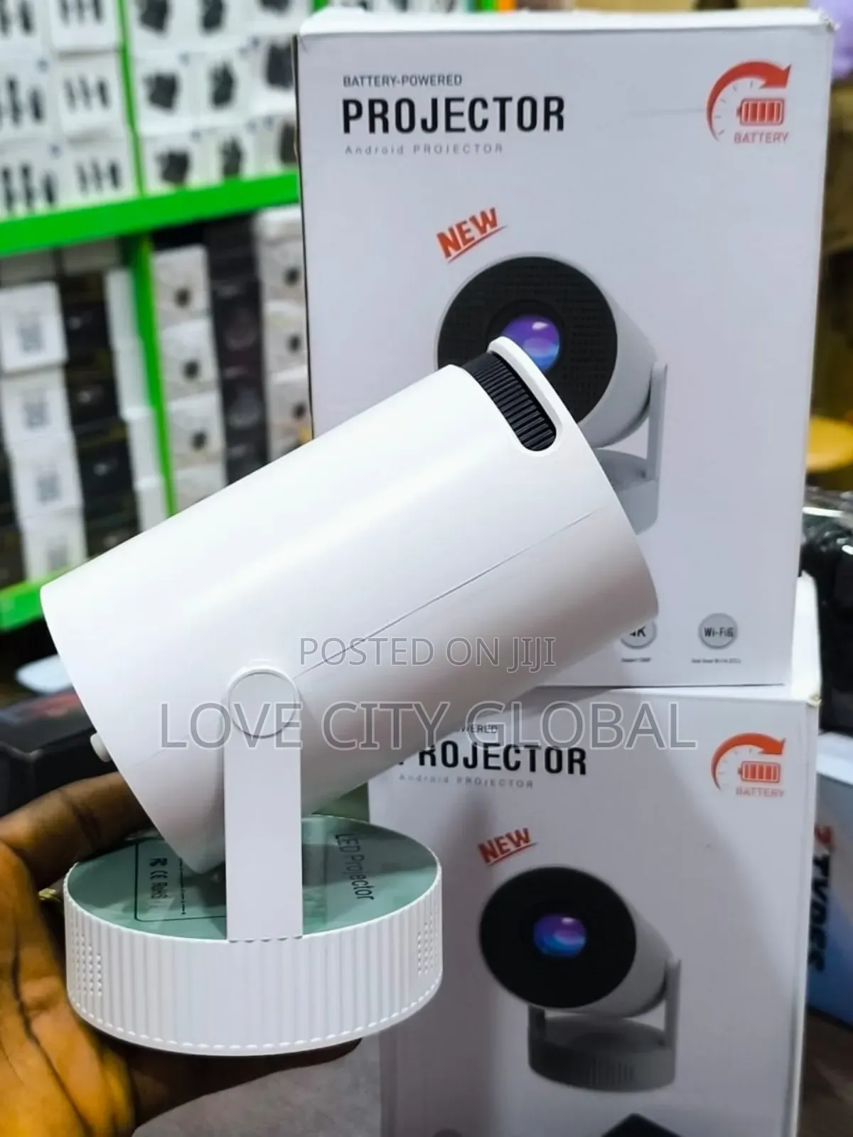 Hy300 Pro Max Inbuilt Battery Projector Android 13 Wifi 6 Bt5.2 130"