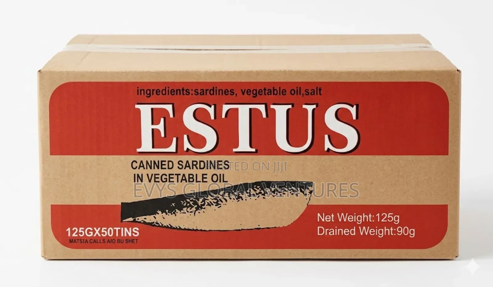 Estus Sardine in Vegetable Oil - 125g - A Carton of 50 PCS