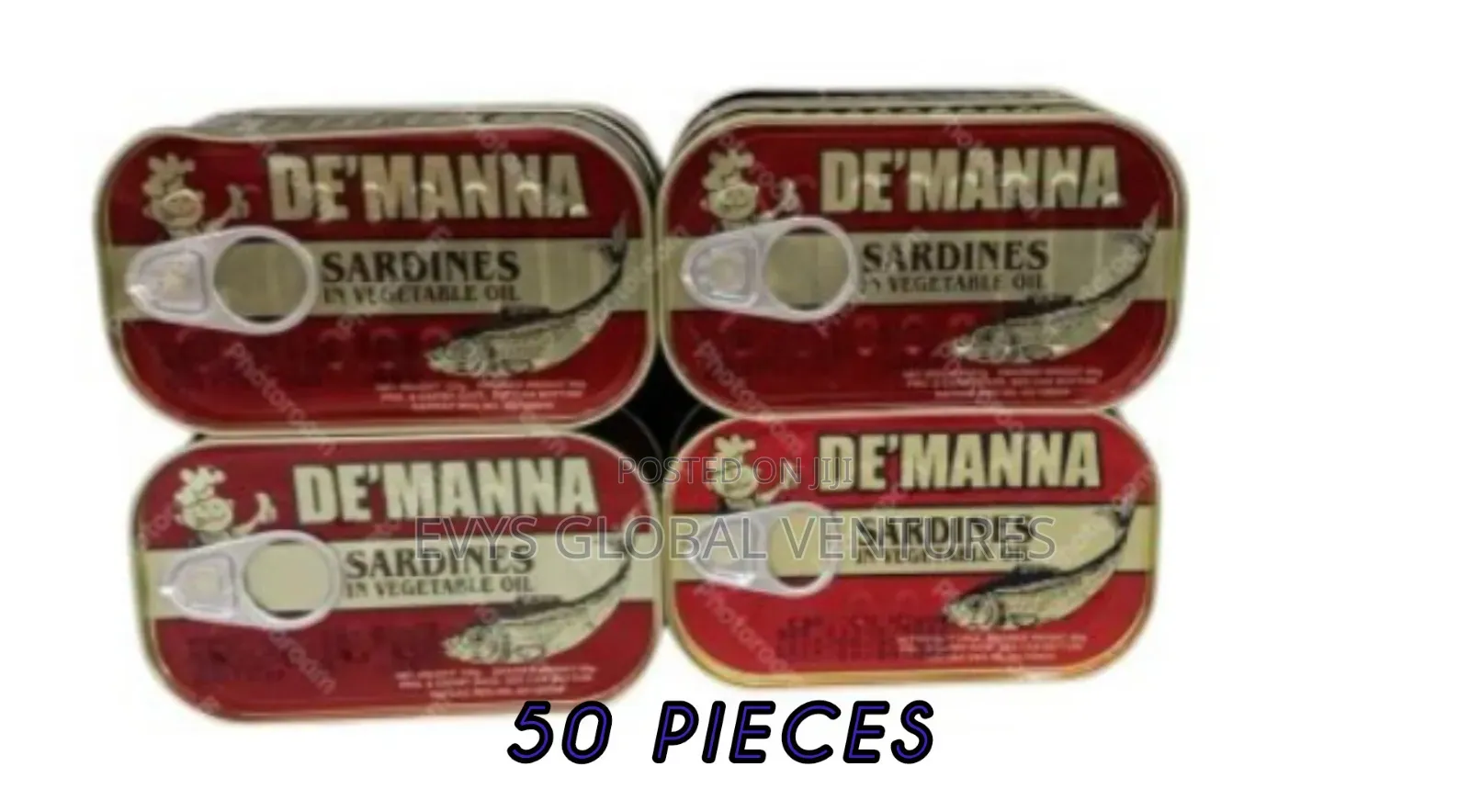 De'manner Sardine in Vegetable Oil - 125g - A Carton of 50 PCS