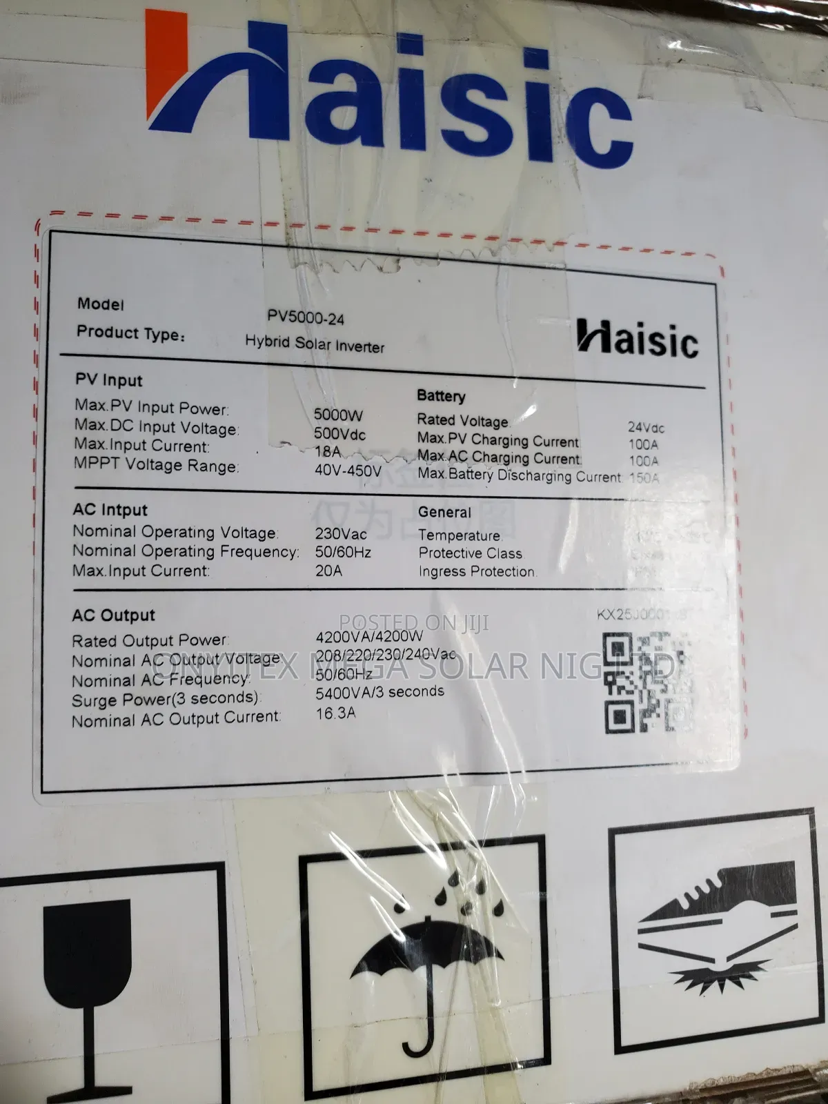 Haisic Solar Inverter 4.2kva 24v Hybrid With Warranty