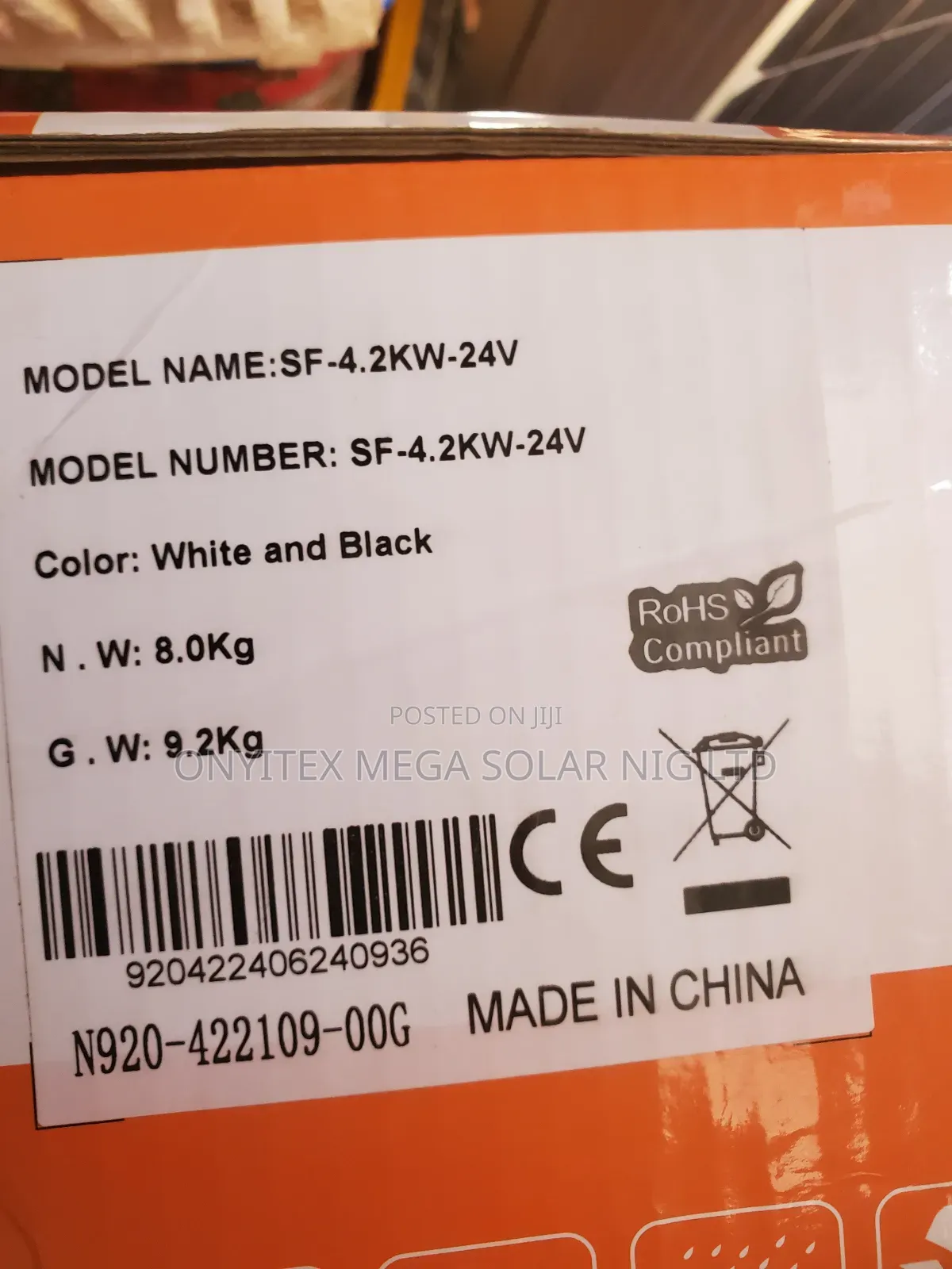 Sunfield Solar Inverter 4.2kva 24v Hybrid With Warranty
