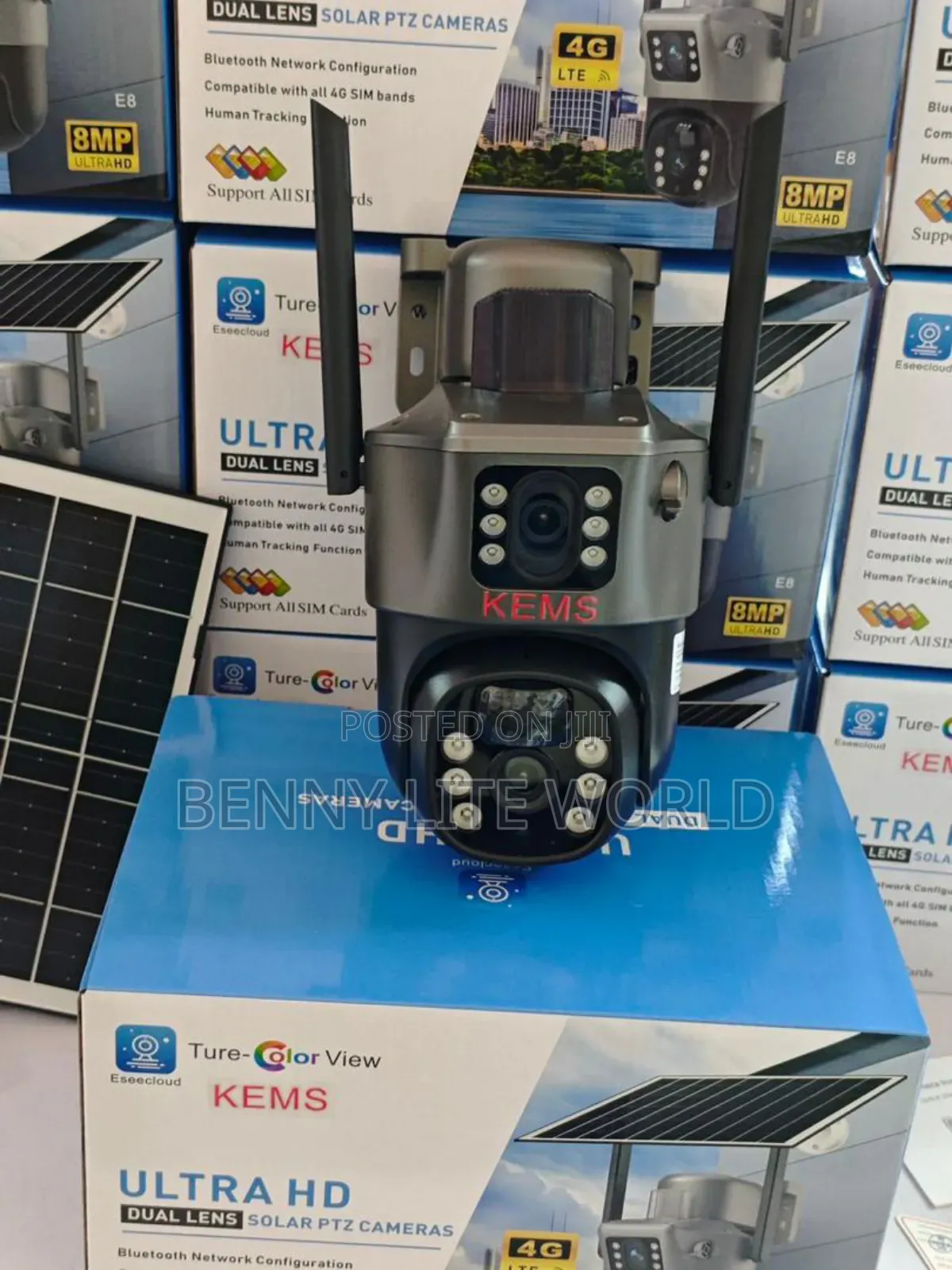 4g Eseecloud Dual Lens Solar CCTV Camera