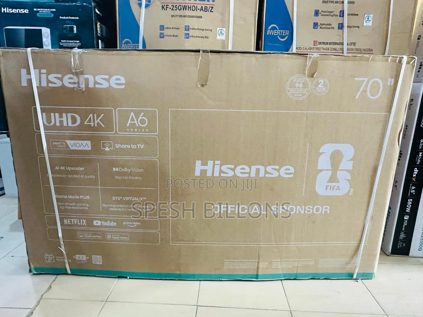 Original Hisense Vida 70" Uhd Ultra A6 Series Smart Tv Giant Screen