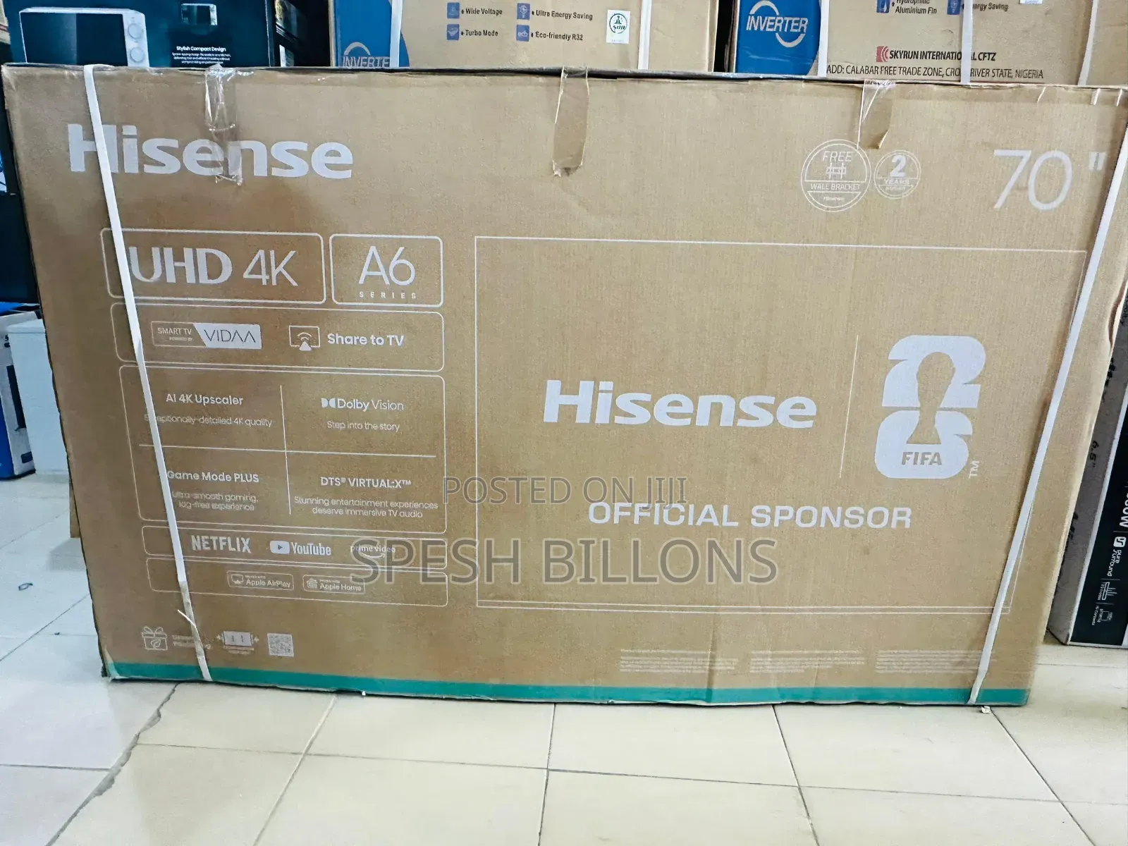 Original Hisense Vida 70" Uhd Ultra A6 Series Smart Tv Giant Screen