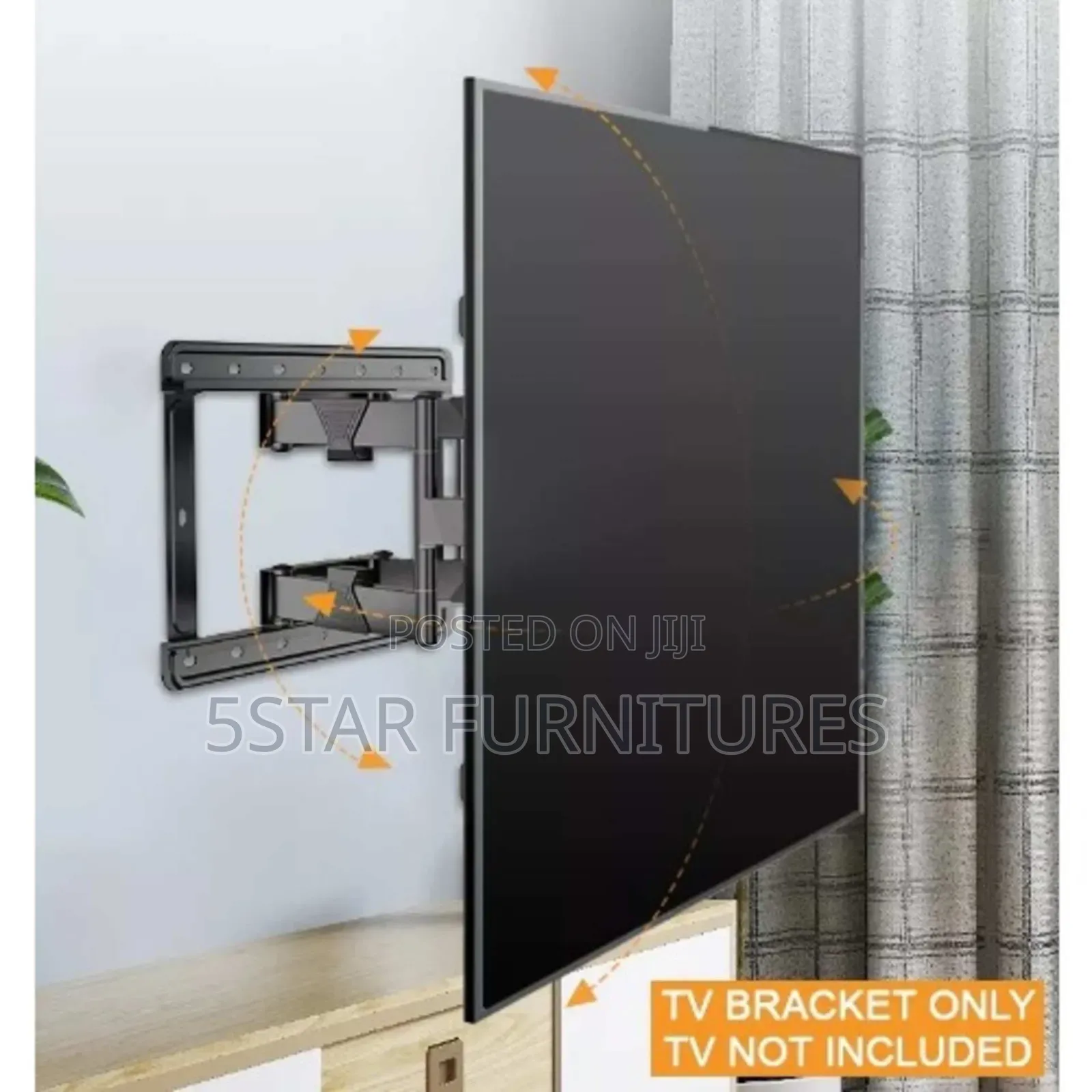 Tv Wall Mount Bracket 75 - 120" Tilt Swivel Flat Tv