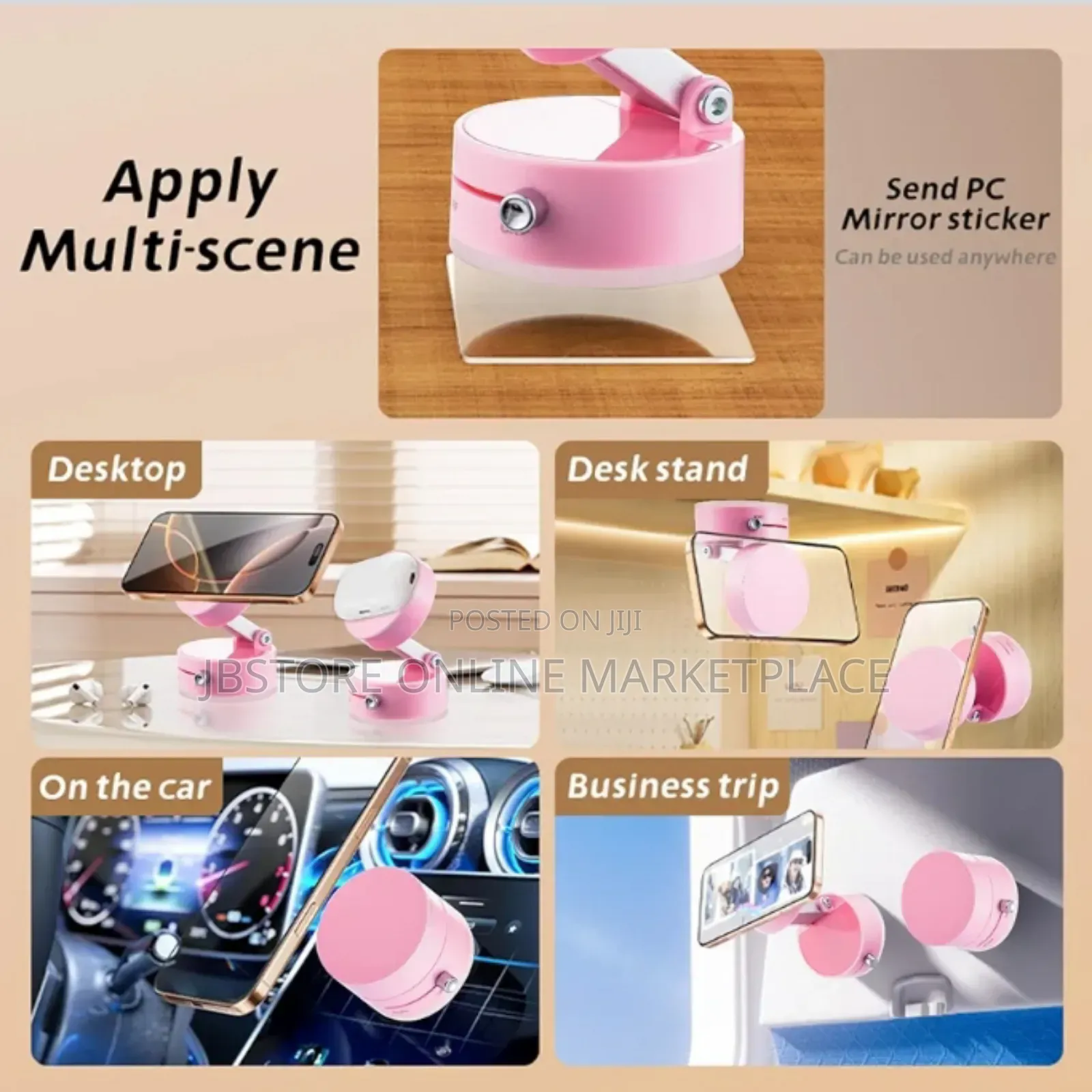 360° Adjustable Vacuum Magnetic Phone Holder,Phone Mount Foldable