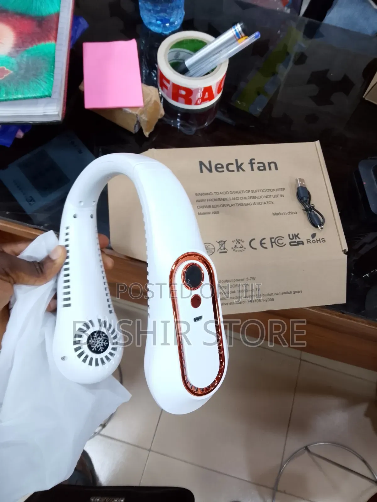 Portable Bladeless Neck Fan Designed for Hands-Free Cooling.