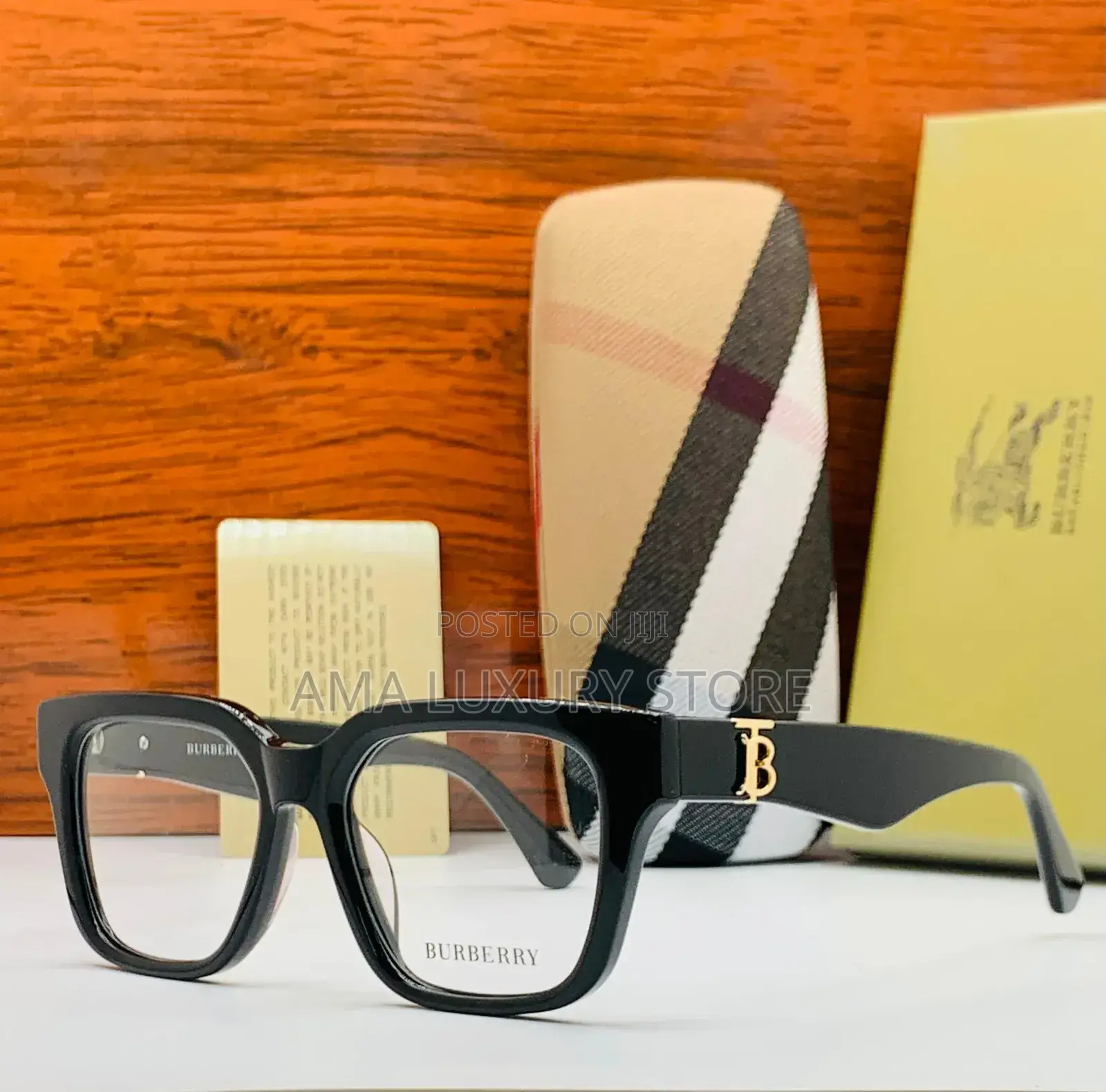 Burberry Luxury Unisex Transparent Designer Glasses