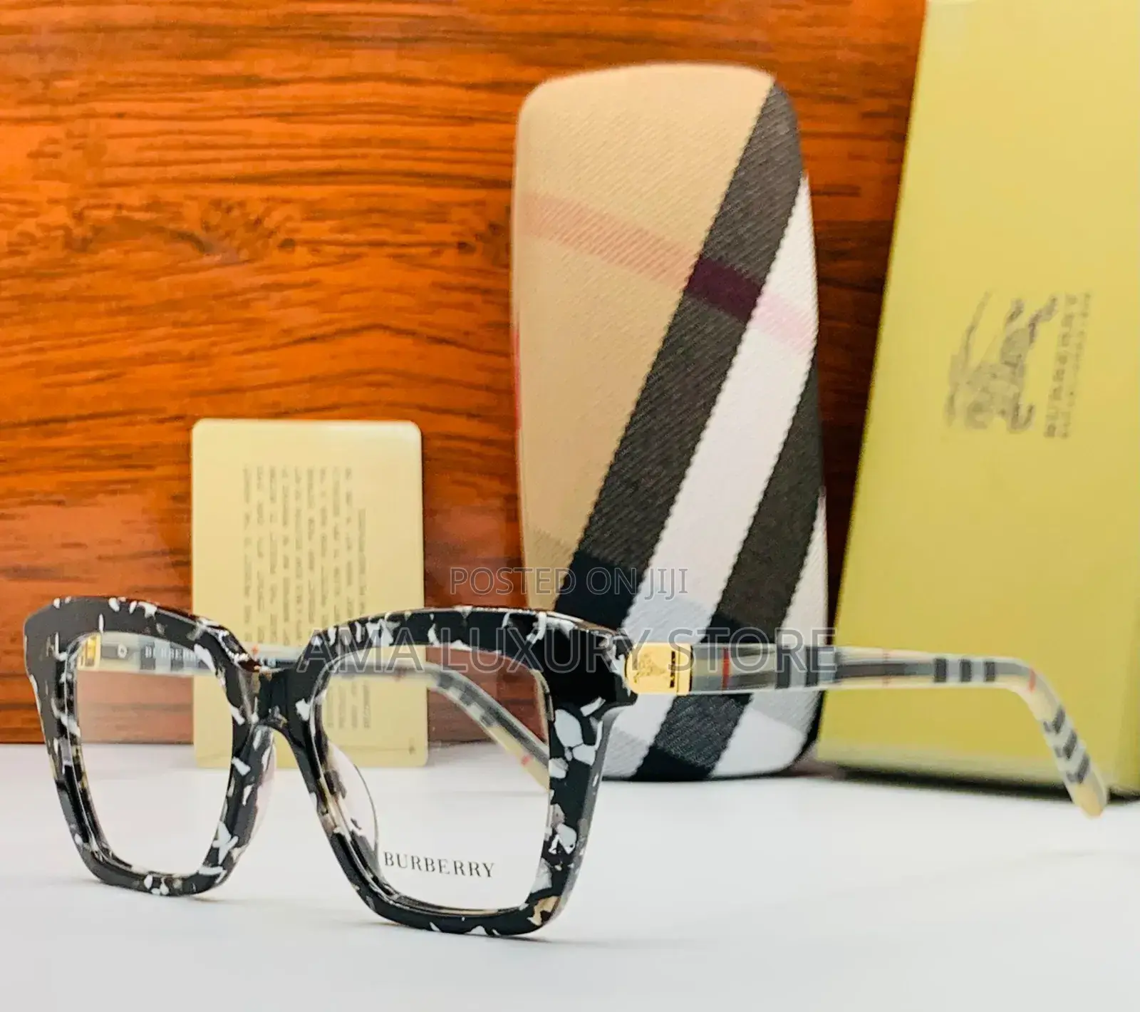 Burberry Luxury Unisex Transparent Designer Glasses