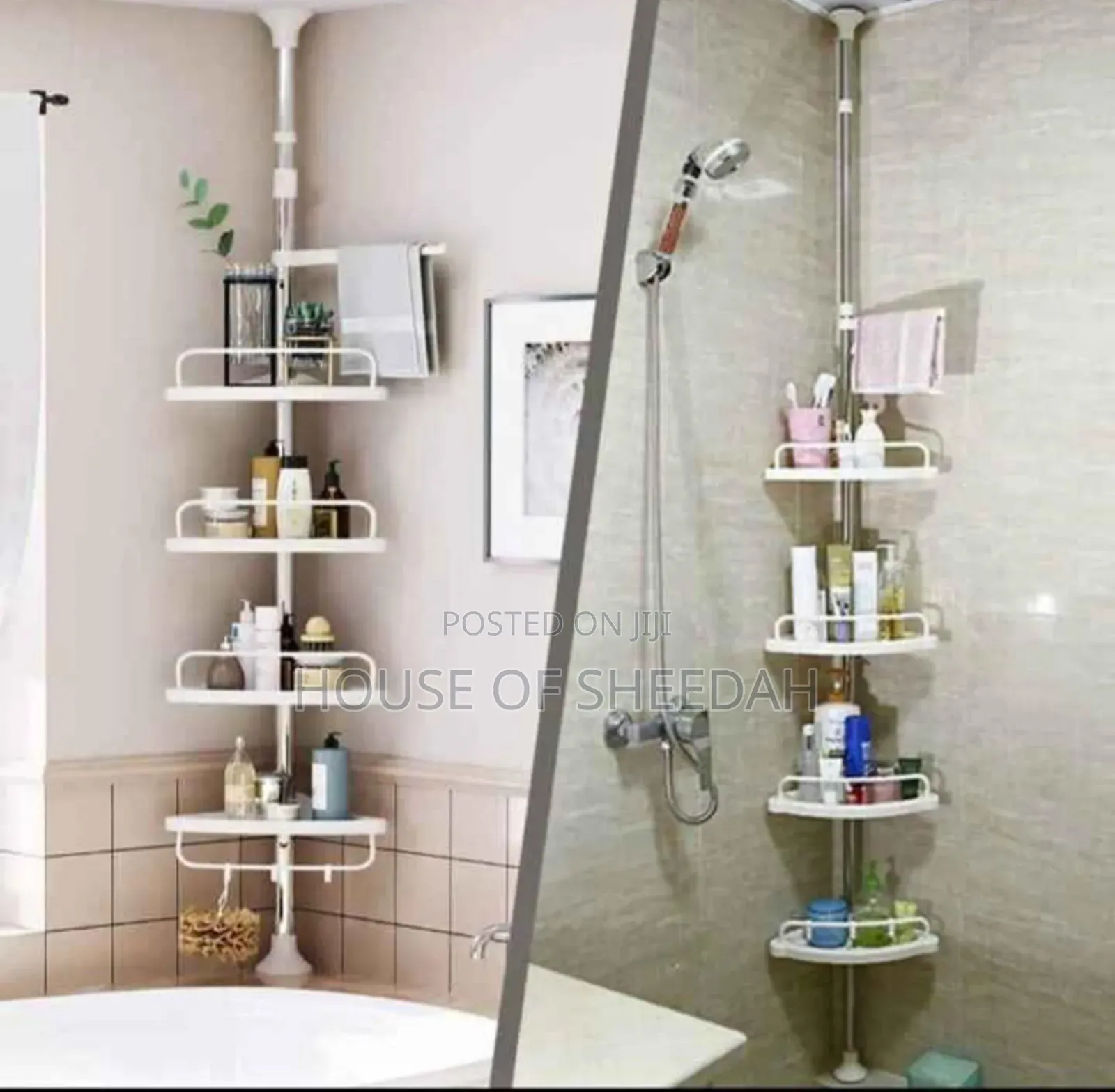 4-Tier Telescopic Bathroom Corner Shower Caddy,