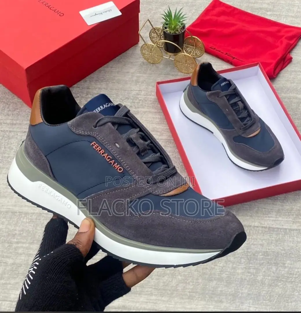 Original Ferragamo Luxury Canvas Shoes