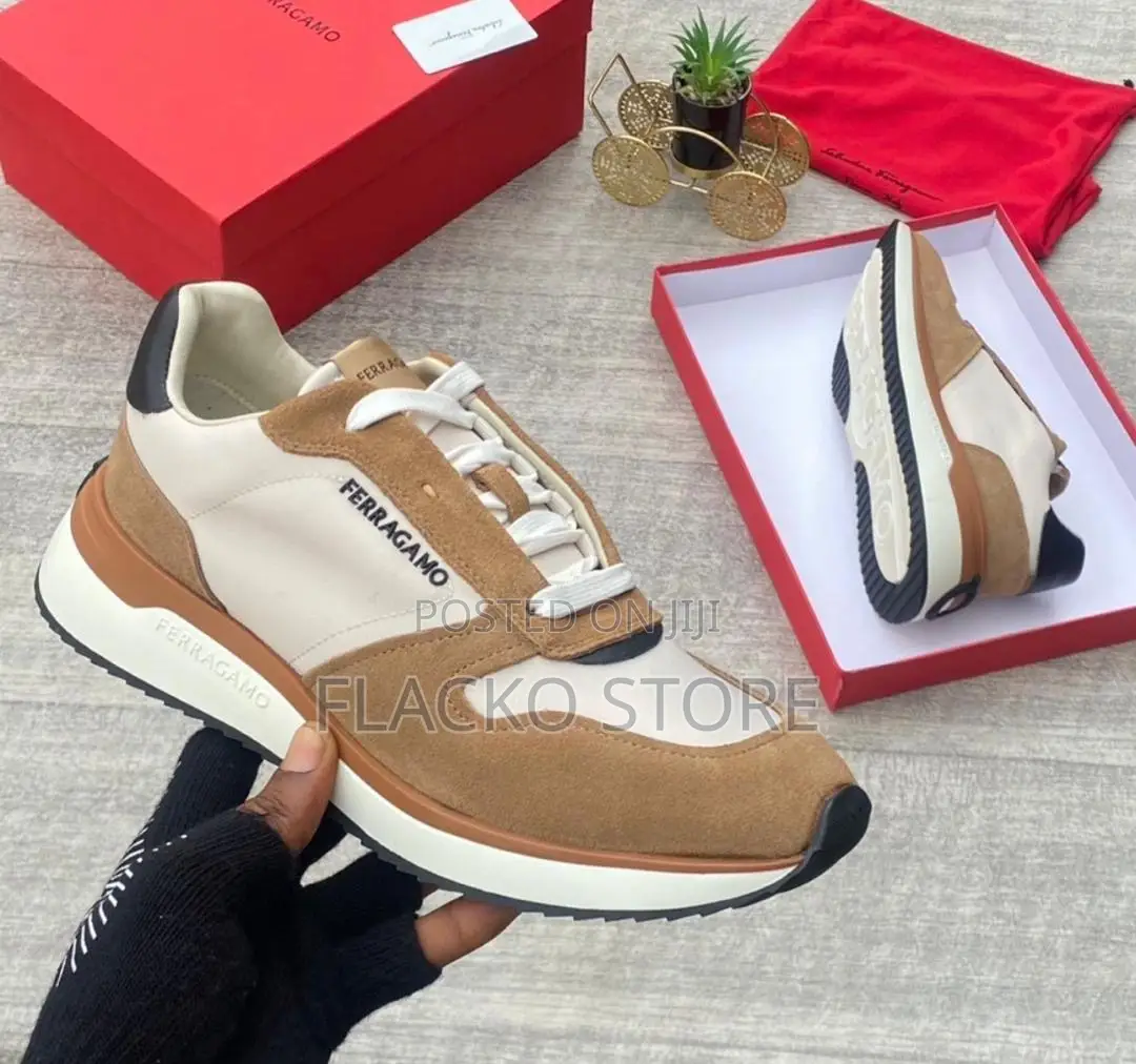 Original Ferragamo Luxury Canvas Shoes
