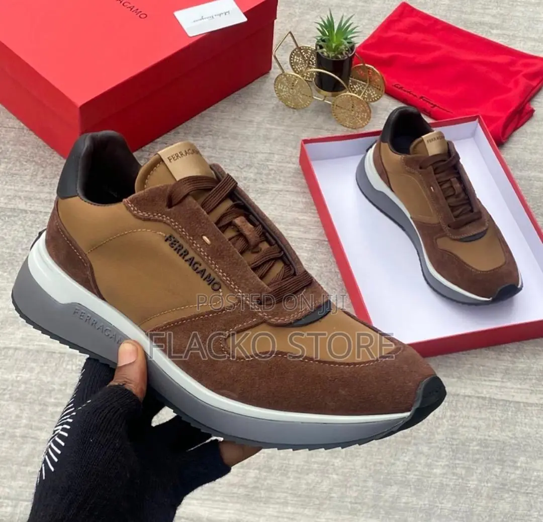 Original Ferragamo Luxury Canvas Shoes