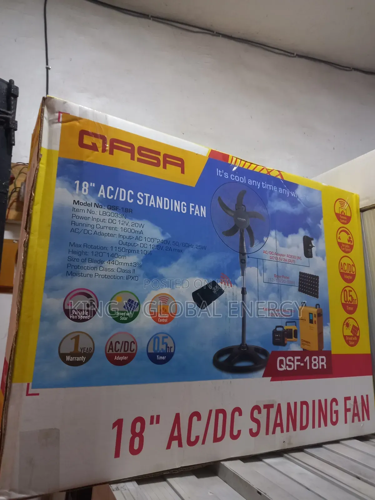 Gasa 18inches Standing Ac/Dc Fan