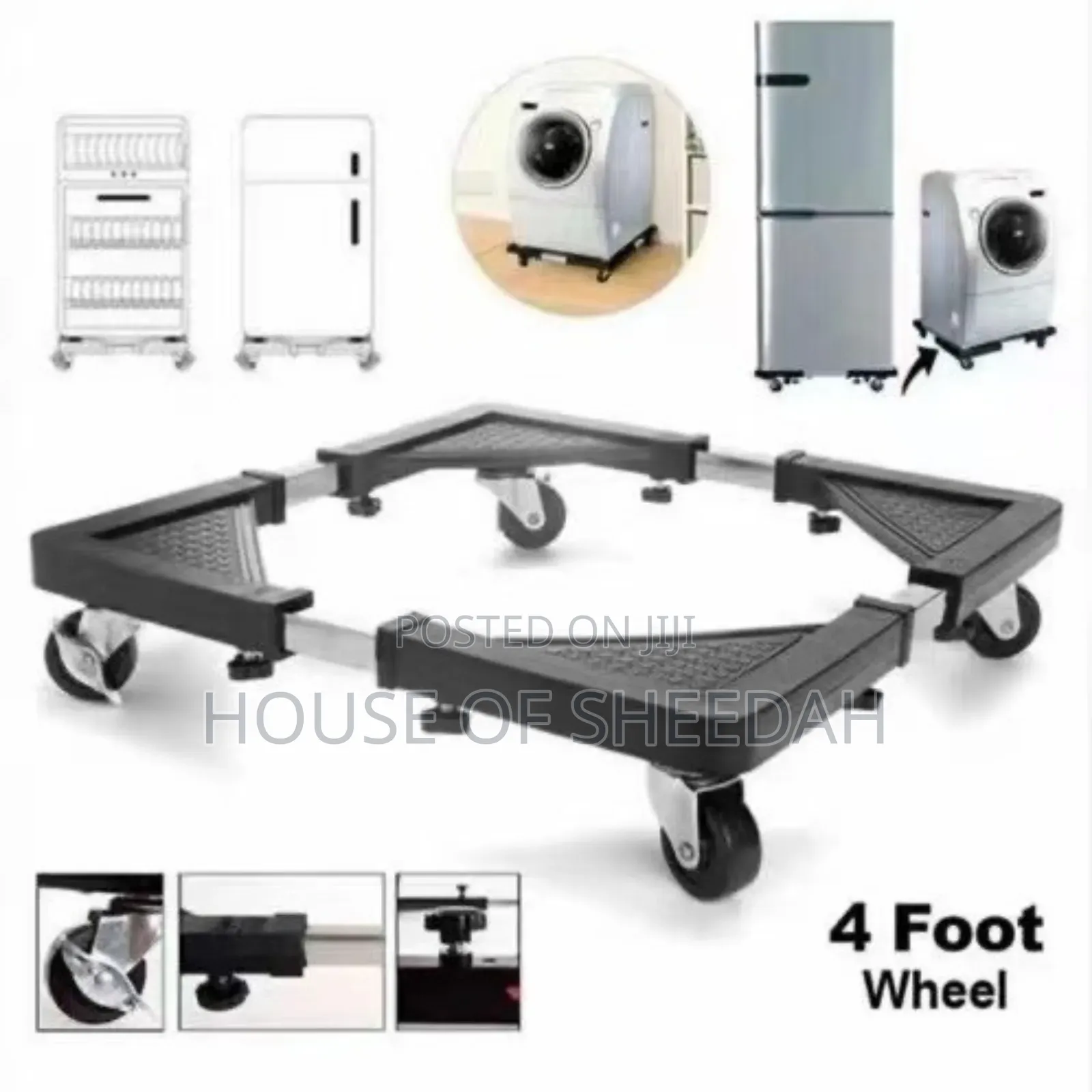 Adjustable and Movable Washing Machine/Fridge Base.