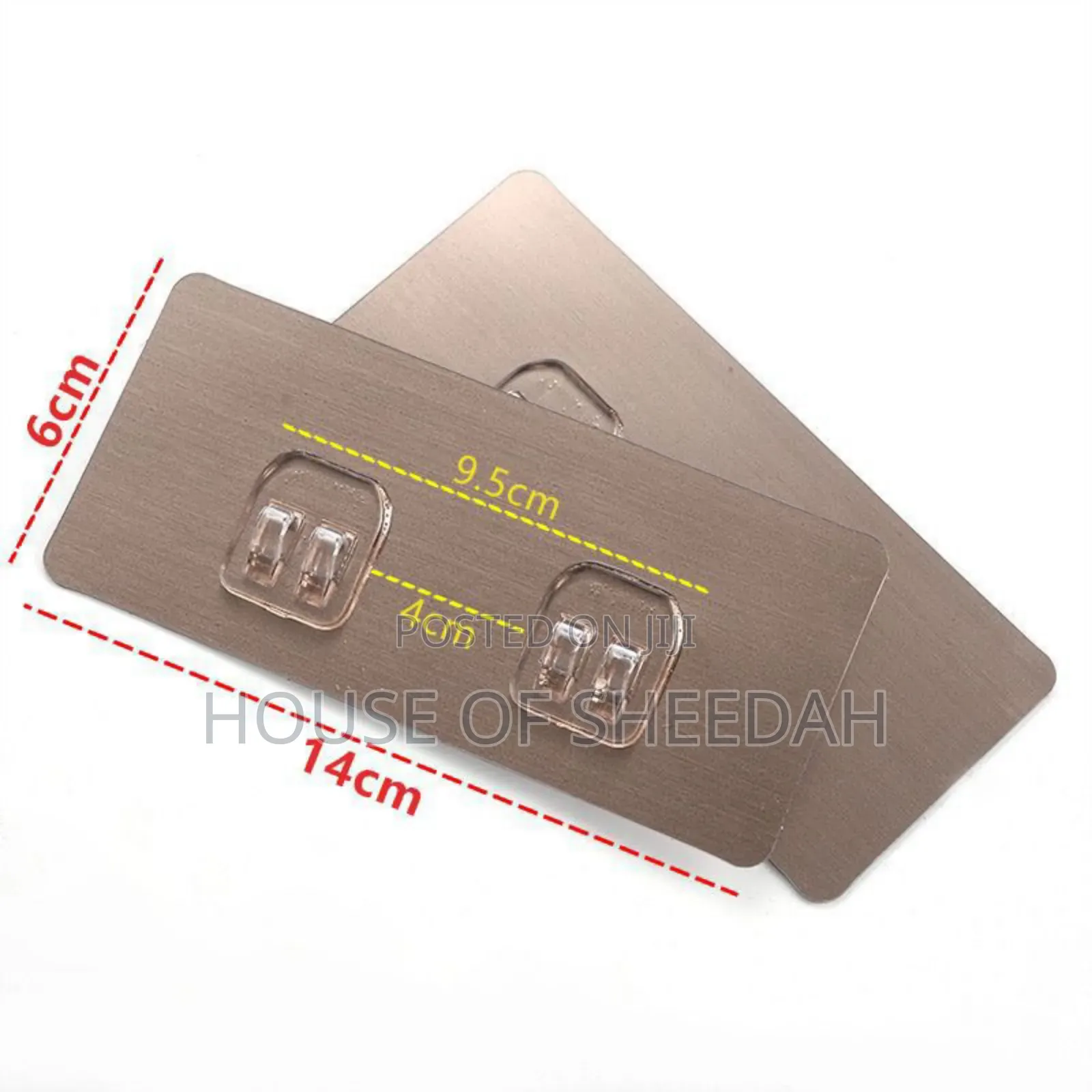 Heavy-Duty Adhesive Wall Hooks or Replacement Stickers 12pcs