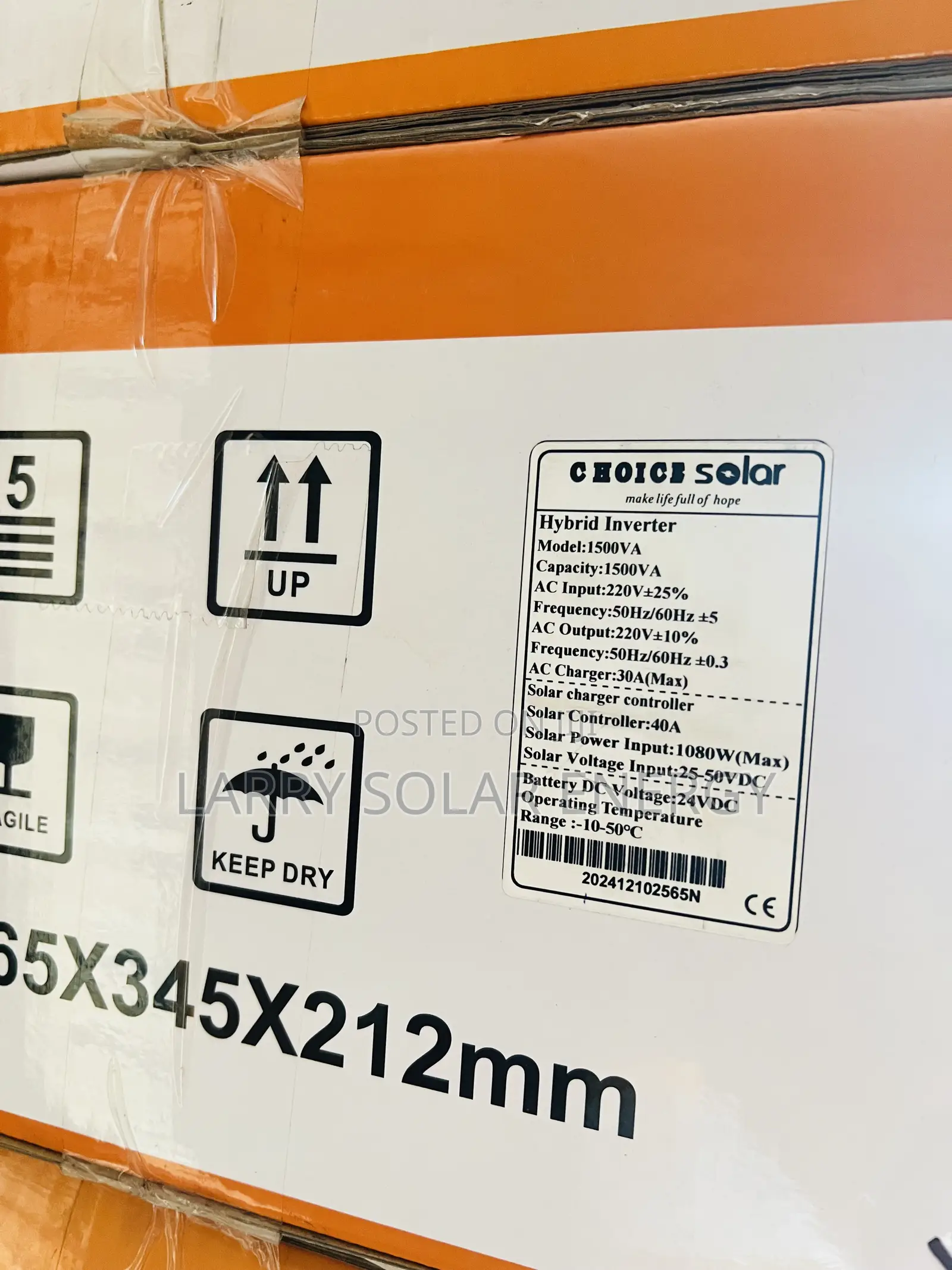 1.5kva/24v Hybrid Solar Inverter