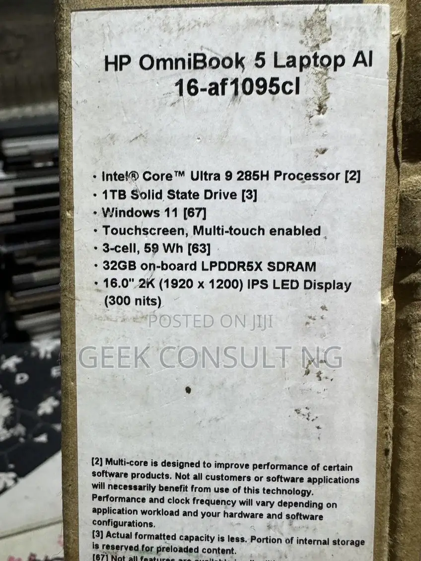 New Laptop HP OmniBook 5 16" 32GB Intel Core Ultra 9 SSD 1T