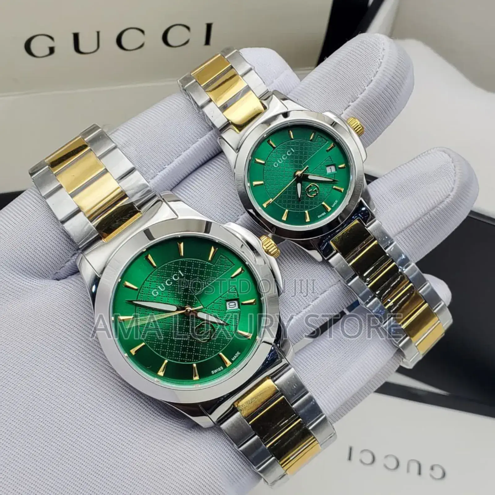 Gucci Luxury Stainless Steel Couple Wristwatches. N130k Each
