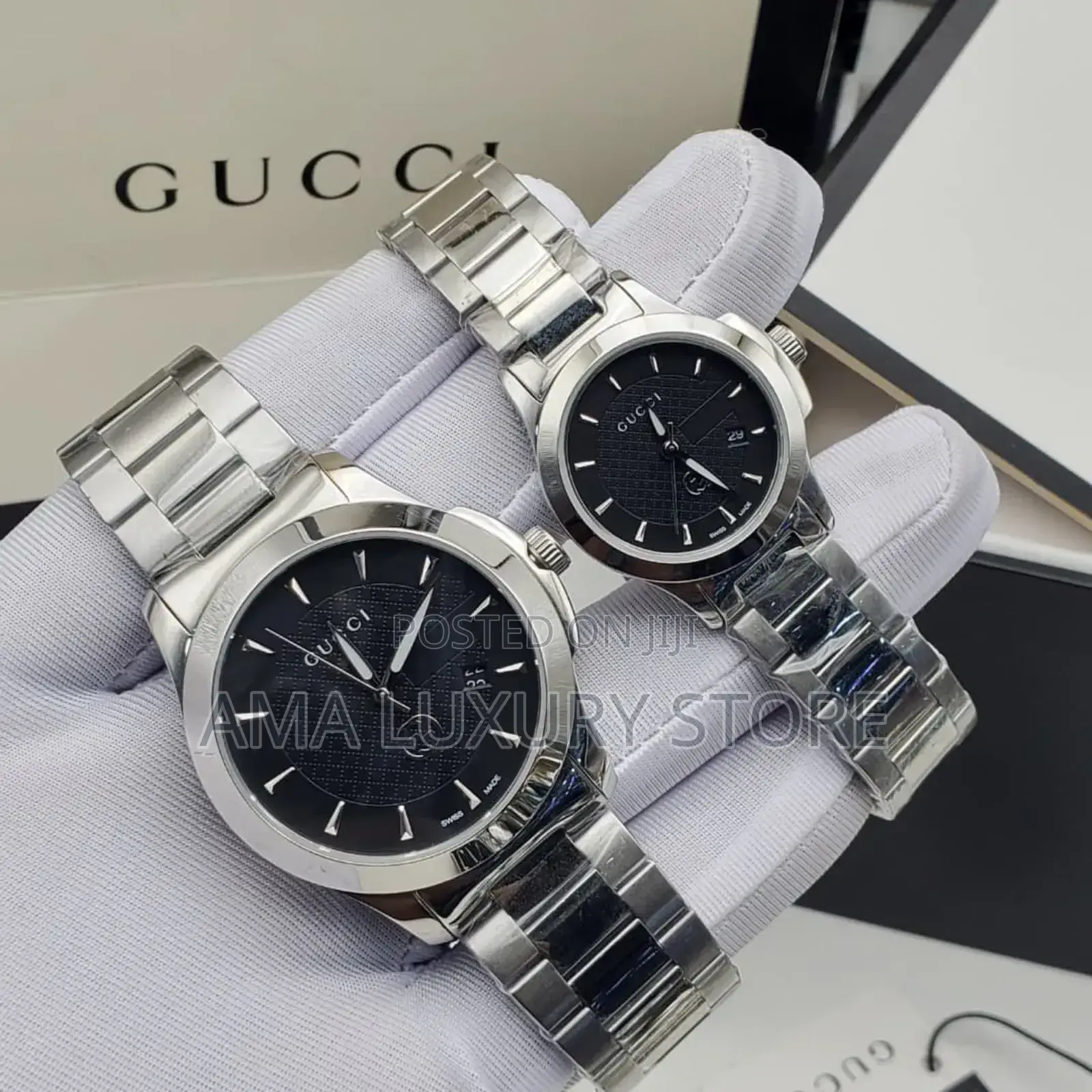 Gucci Luxury Stainless Steel Couple Wristwatches. N130k Each