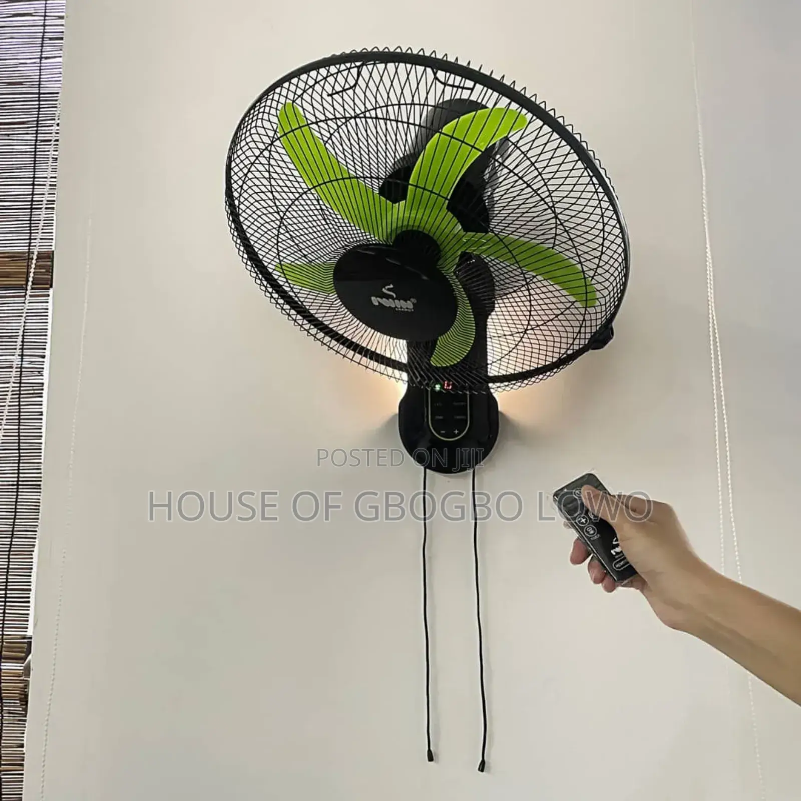 Rechargeable Wall Fan With Remote Control