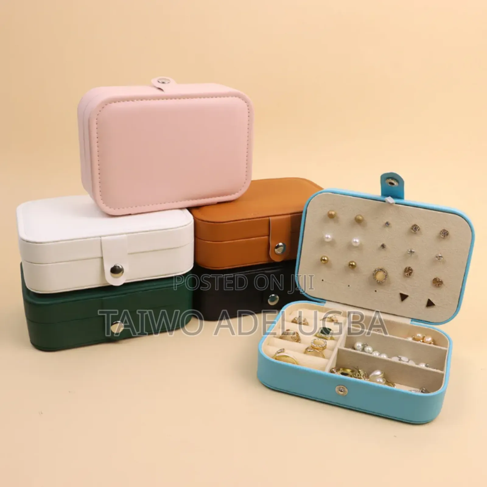 Portable Leather Jewelry Box