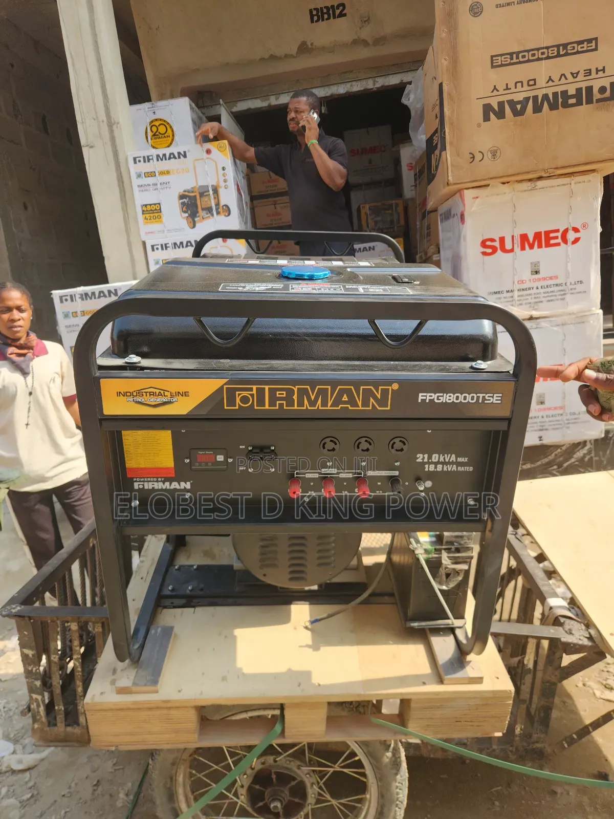 18.8kva Firman Petrol Double Cylinder Generator 100% Pure Copper Coil