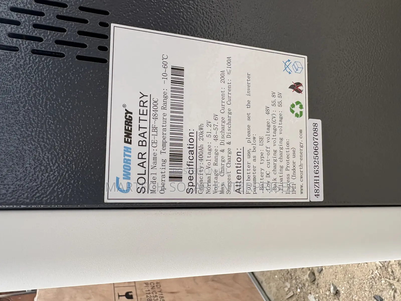 20kwh/48v Cworth Energy Lithium Ion Battery